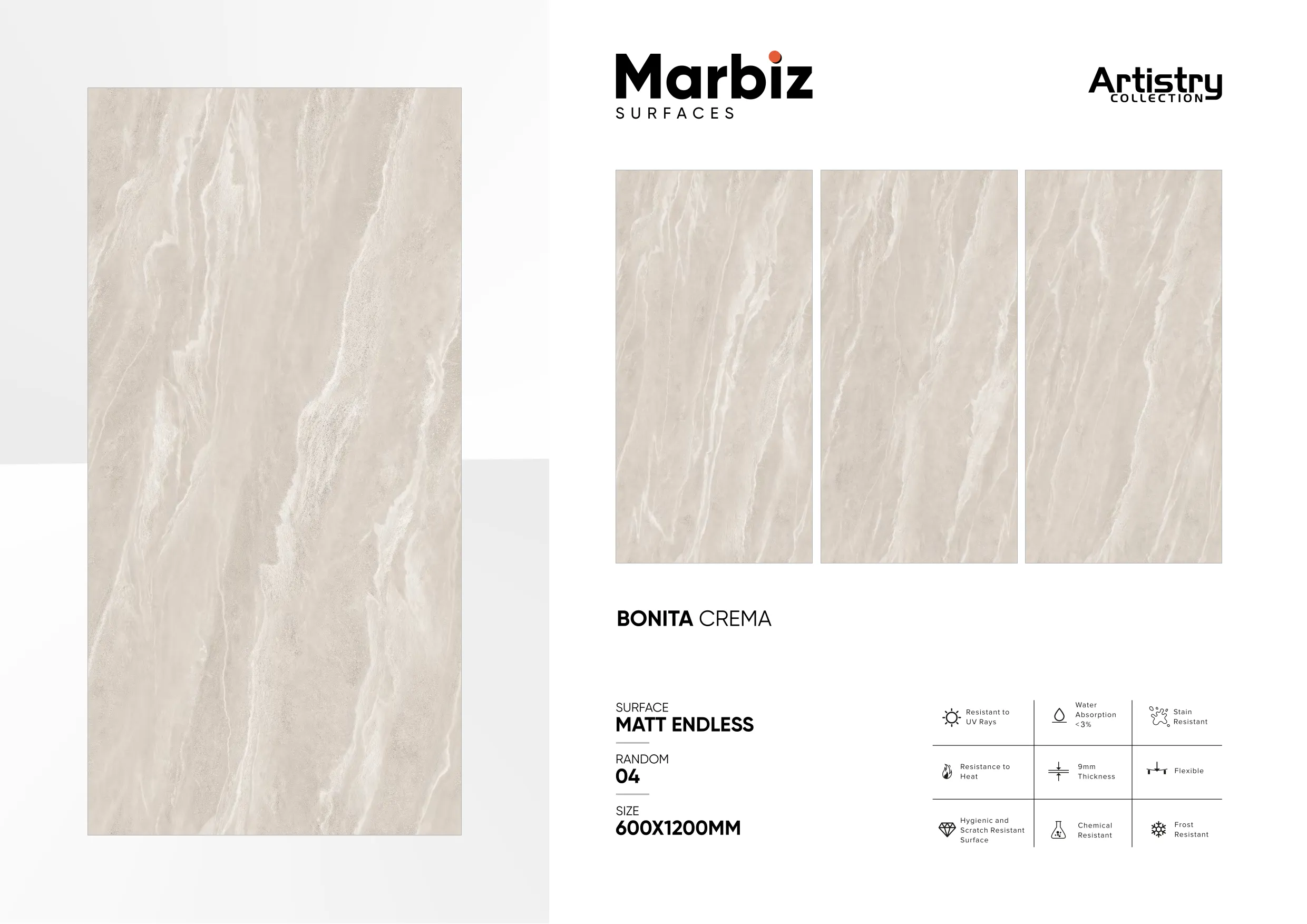 Artistry 600x1200mm Matt Endless - Design 15 - 600x1200mm Matt