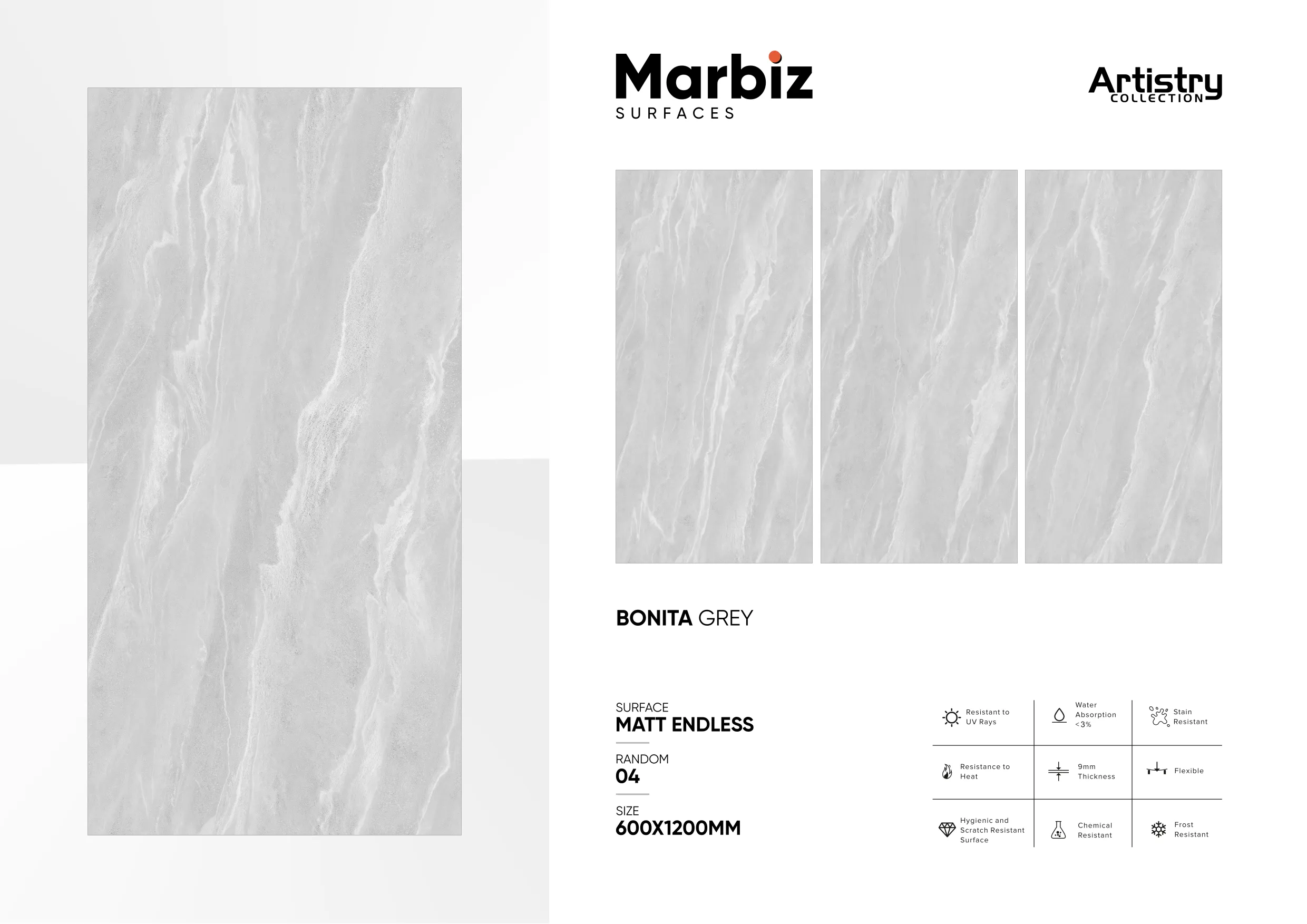 Artistry 600x1200mm Matt Endless - Design 16 - 600x1200mm Matt