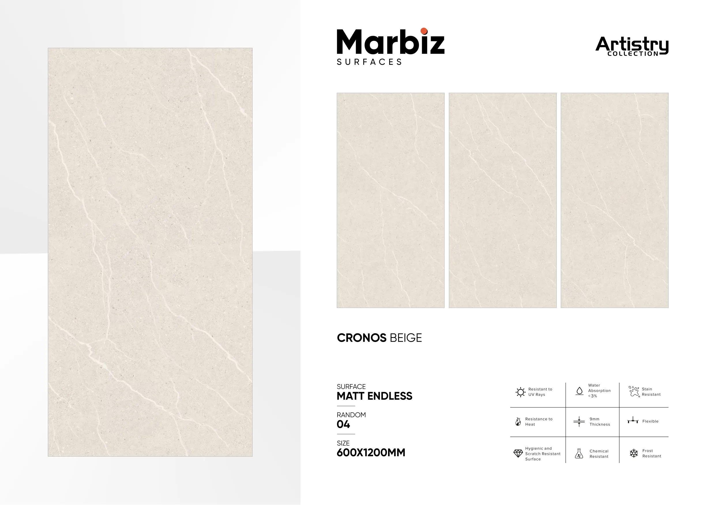 Artistry 600x1200mm Matt Endless - Design 21 - 600x1200mm Matt