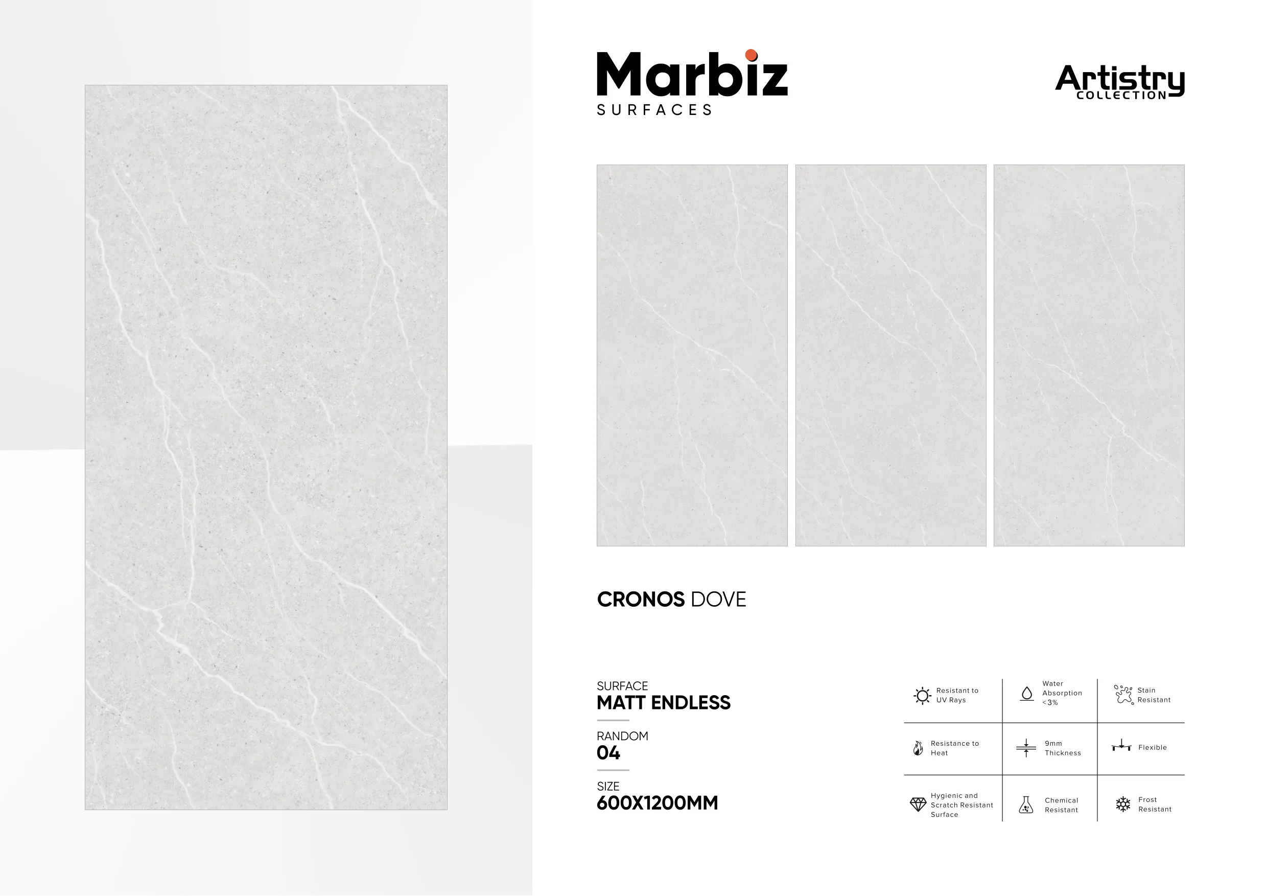 Artistry 600x1200mm Matt Endless - Design 22 - 600x1200mm Matt