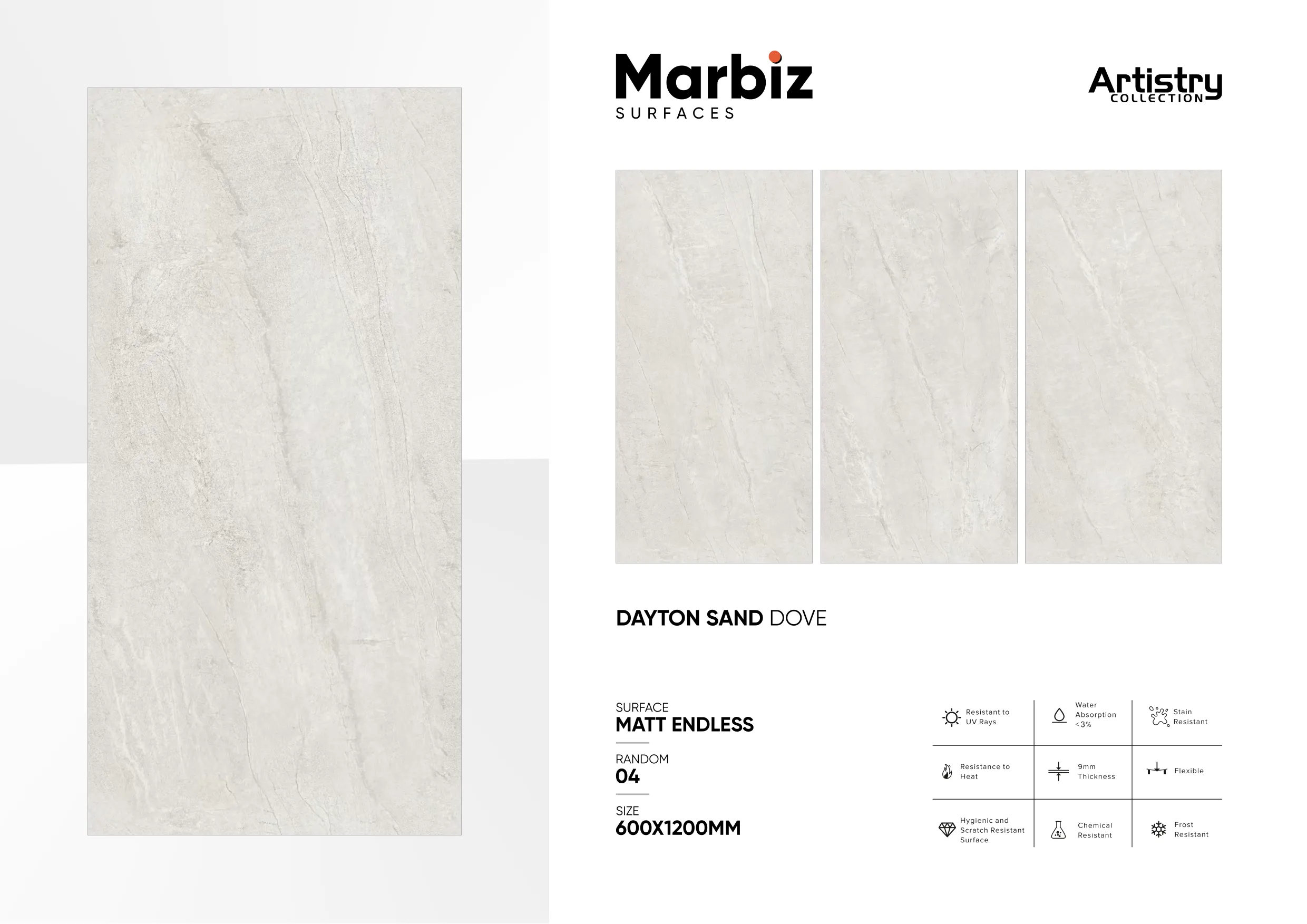 Artistry 600x1200mm Matt Endless - Design 24 - 600x1200mm Matt