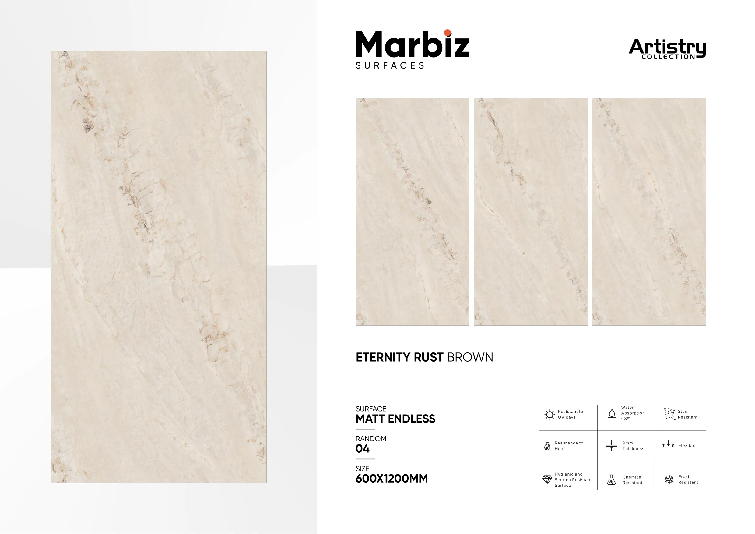 Artistry 600x1200mm Matt Endless - Design 26 - 600x1200mm Matt