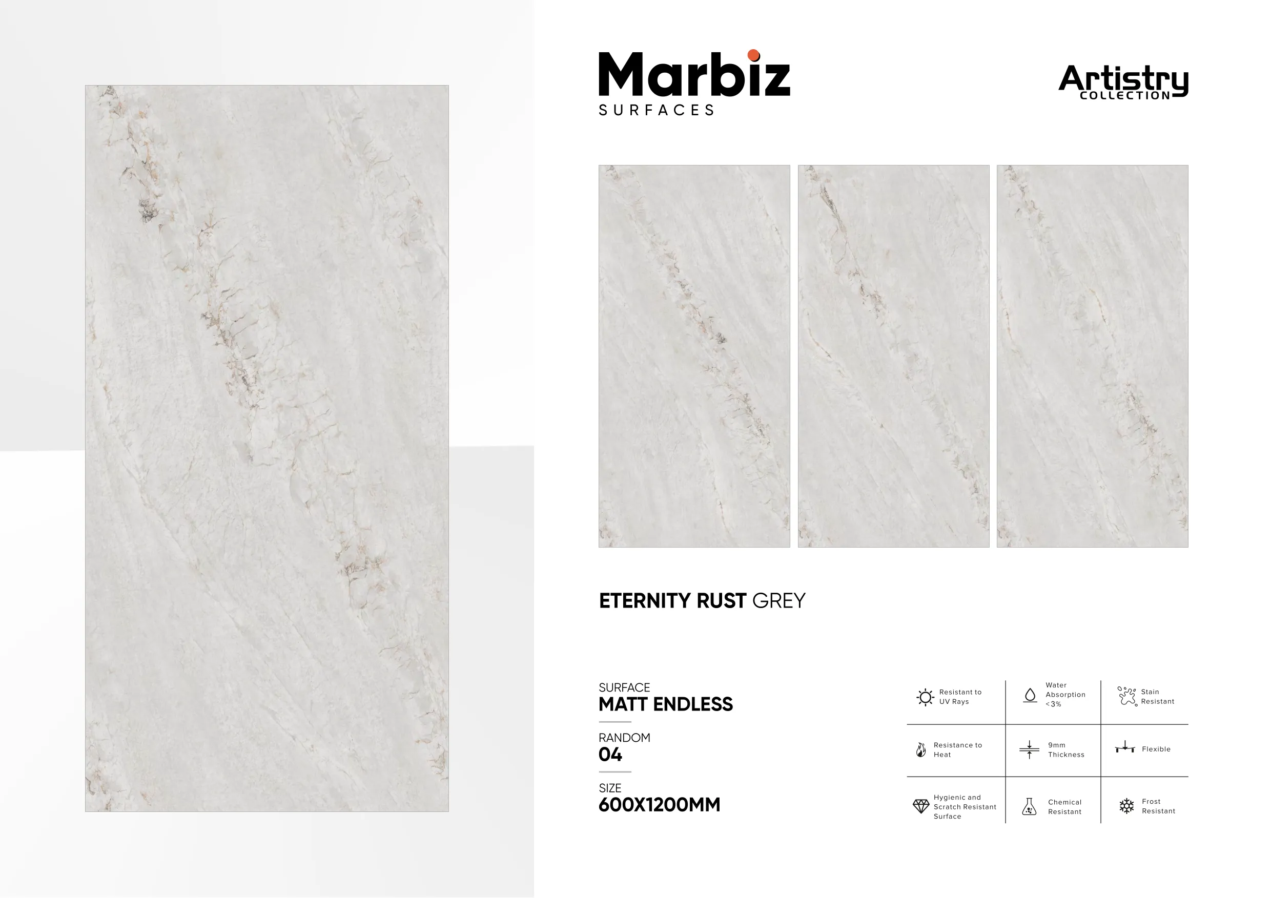 Artistry 600x1200mm Matt Endless - Design 27 - 600x1200mm Matt