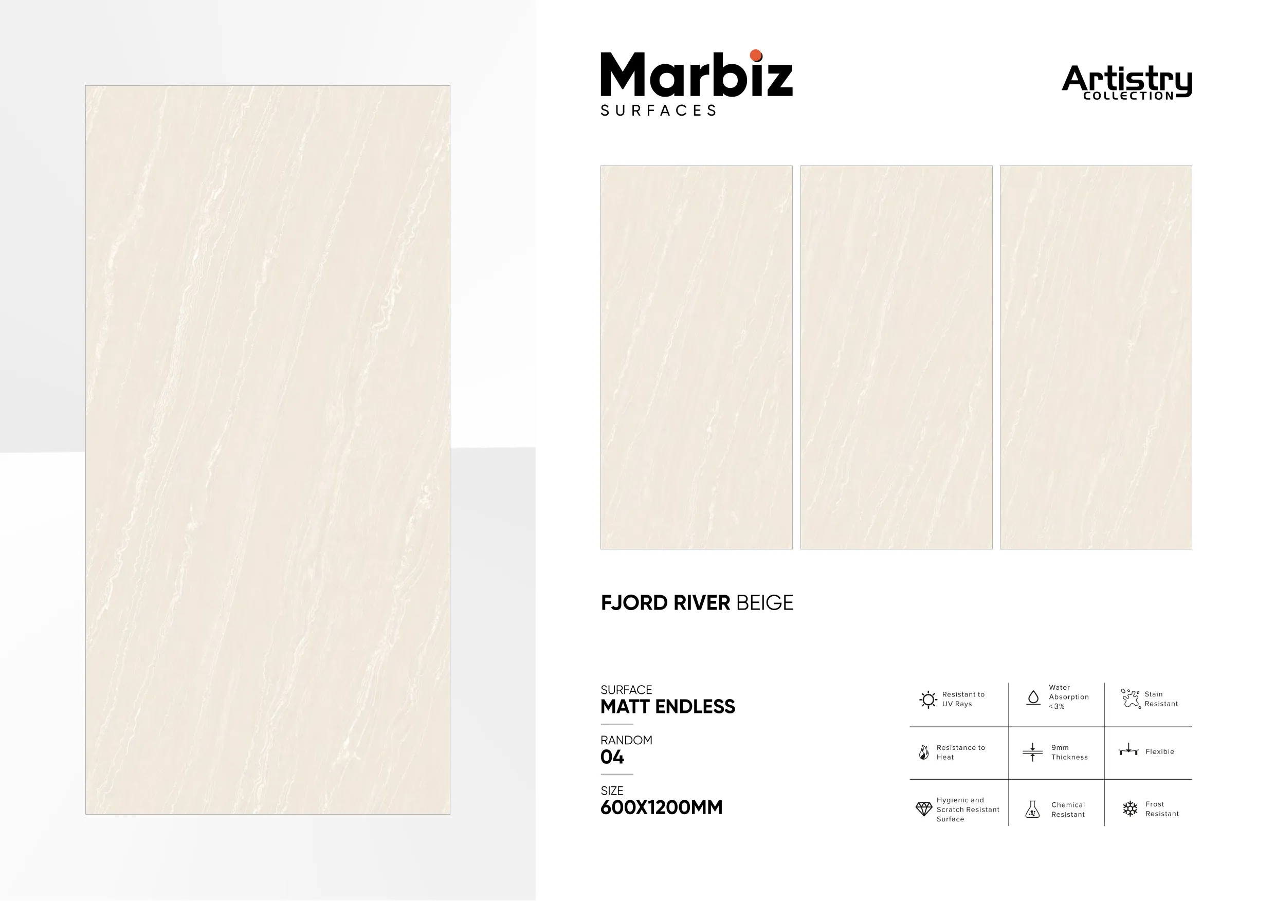 Artistry 600x1200mm Matt Endless - Design 28 - 600x1200mm Matt