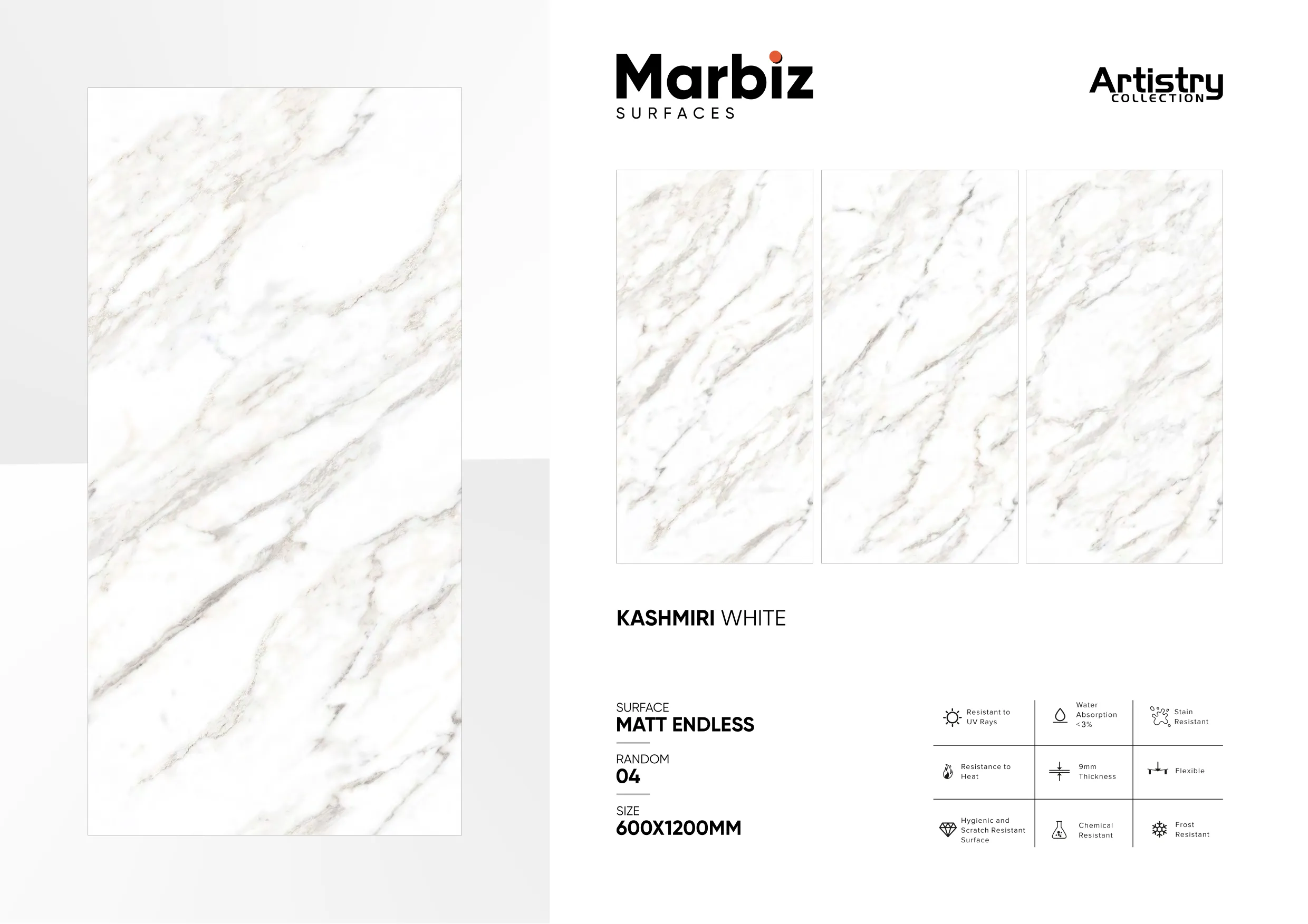 Artistry 600x1200mm Matt Endless - Design 34 - 600x1200mm Matt