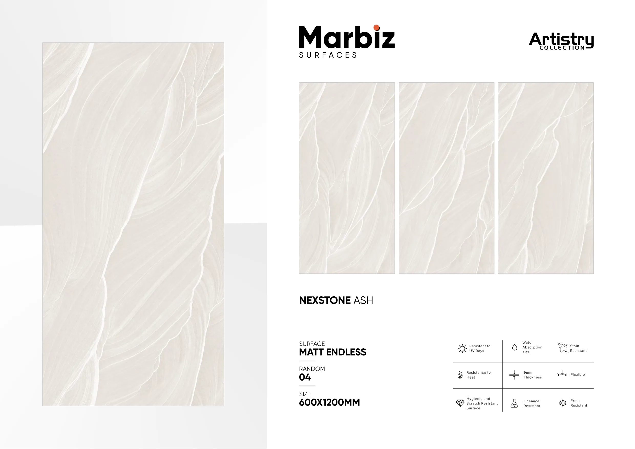 Artistry 600x1200mm Matt Endless - Design 37 - 600x1200mm Matt