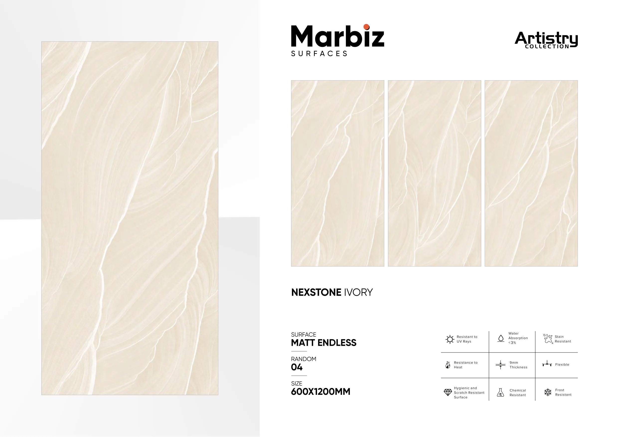 Artistry 600x1200mm Matt Endless - Design 38 - 600x1200mm Matt