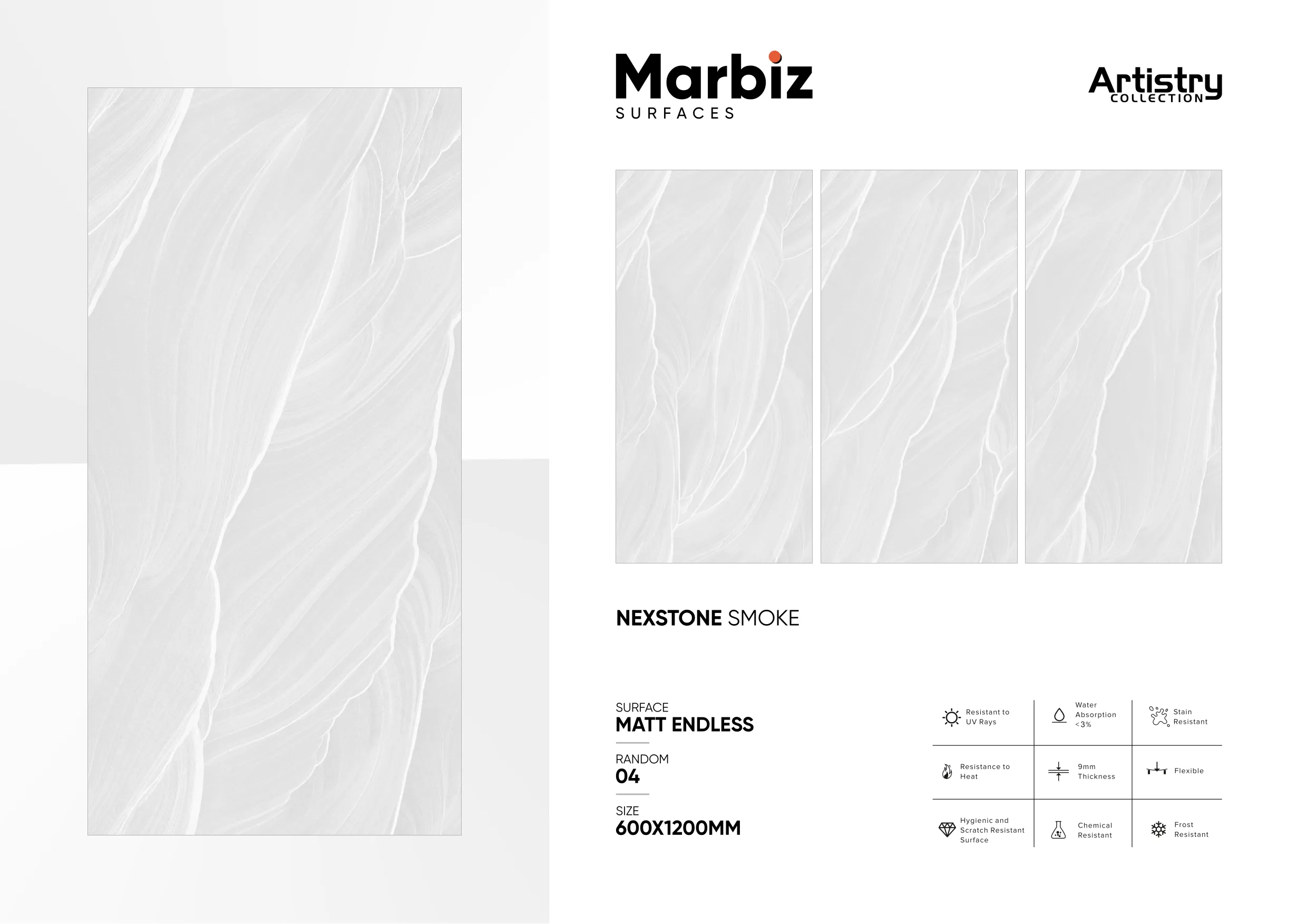 Artistry 600x1200mm Matt Endless - Design 39 - 600x1200mm Matt