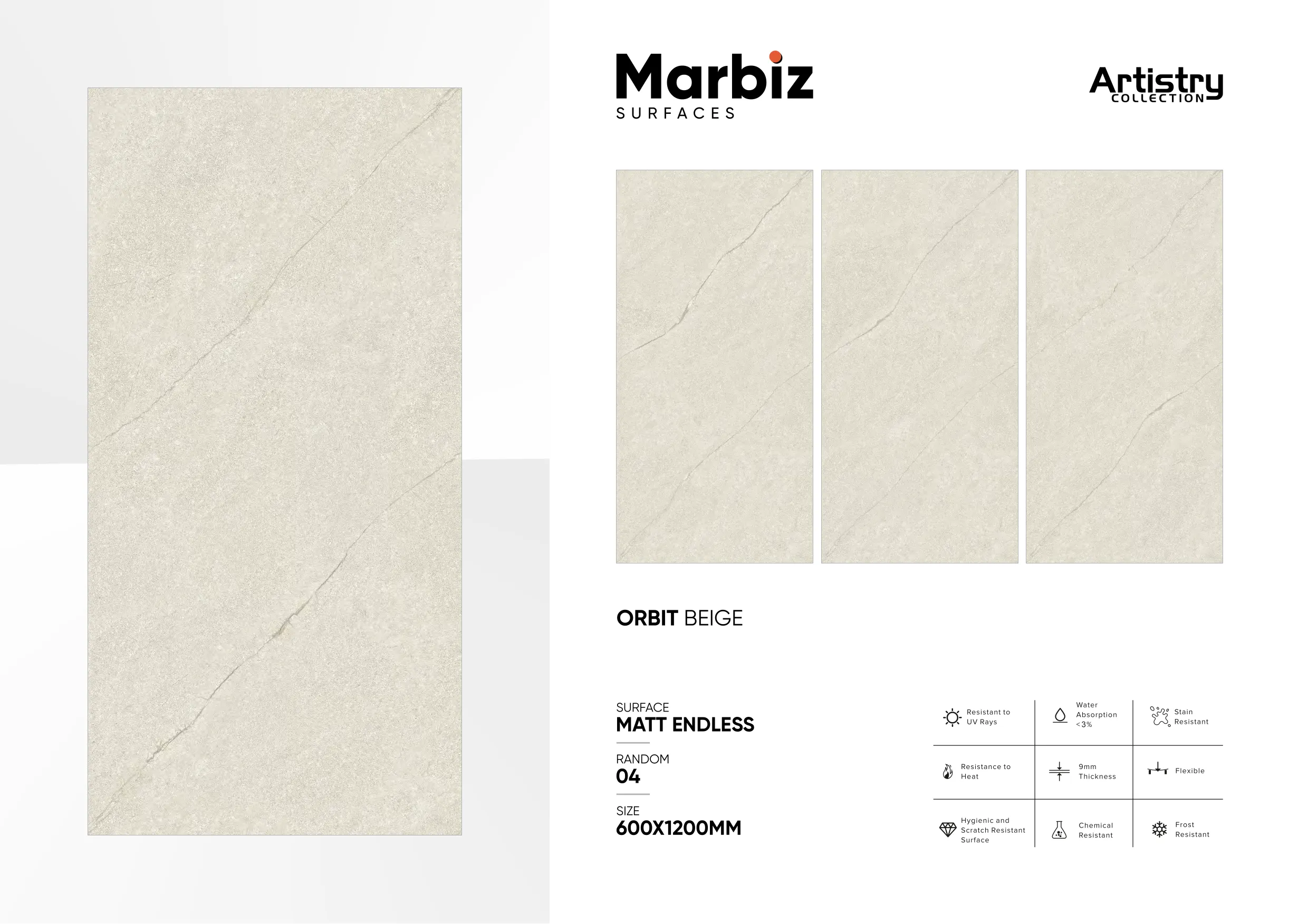 Artistry 600x1200mm Matt Endless - Design 40 - 600x1200mm Matt