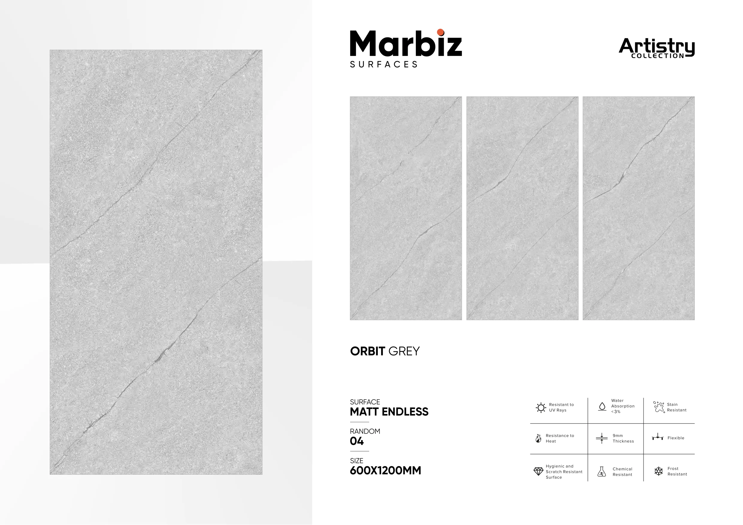 Artistry 600x1200mm Matt Endless - Design 41 - 600x1200mm Matt