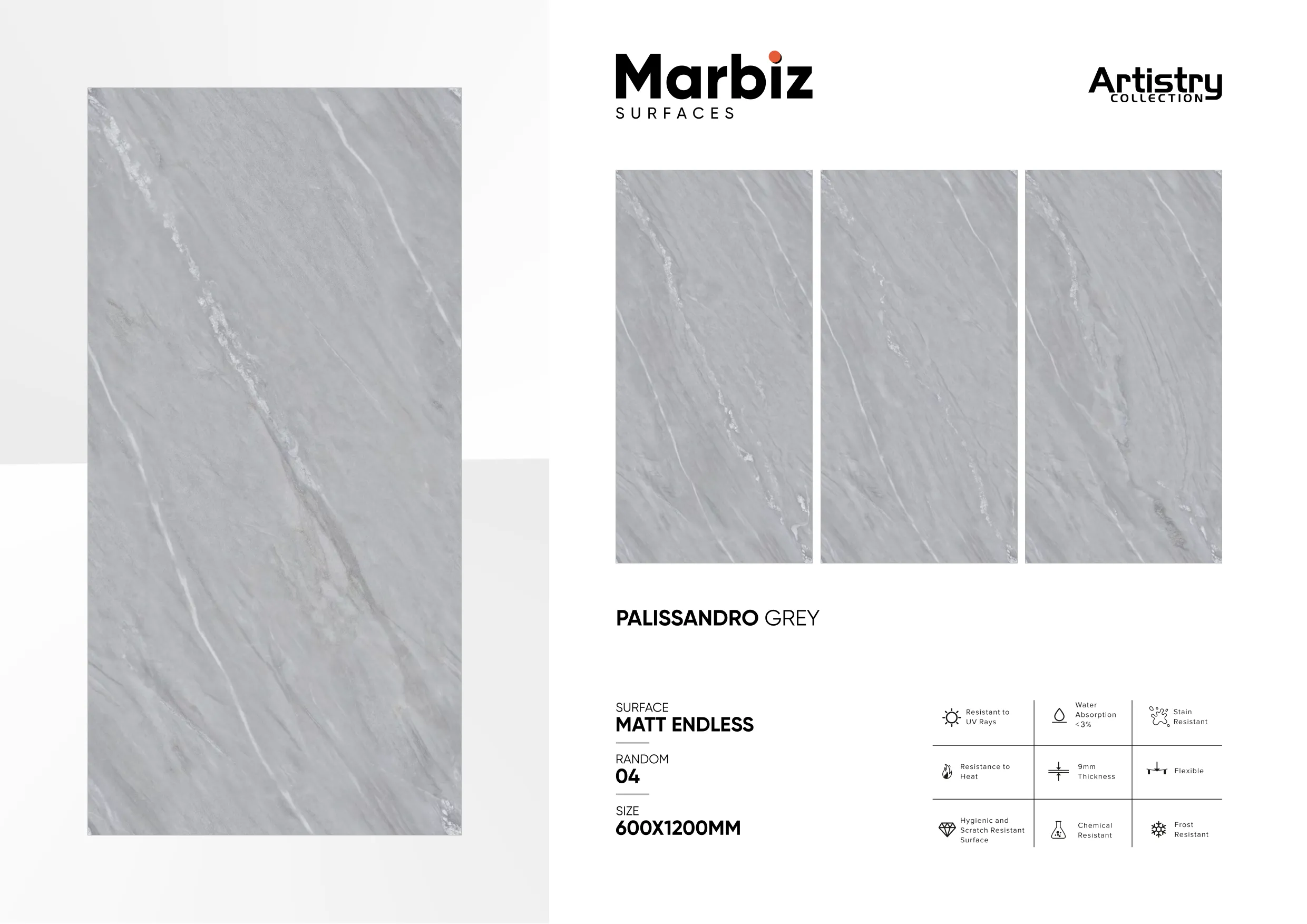 Artistry 600x1200mm Matt Endless - Design 42 - 600x1200mm Matt