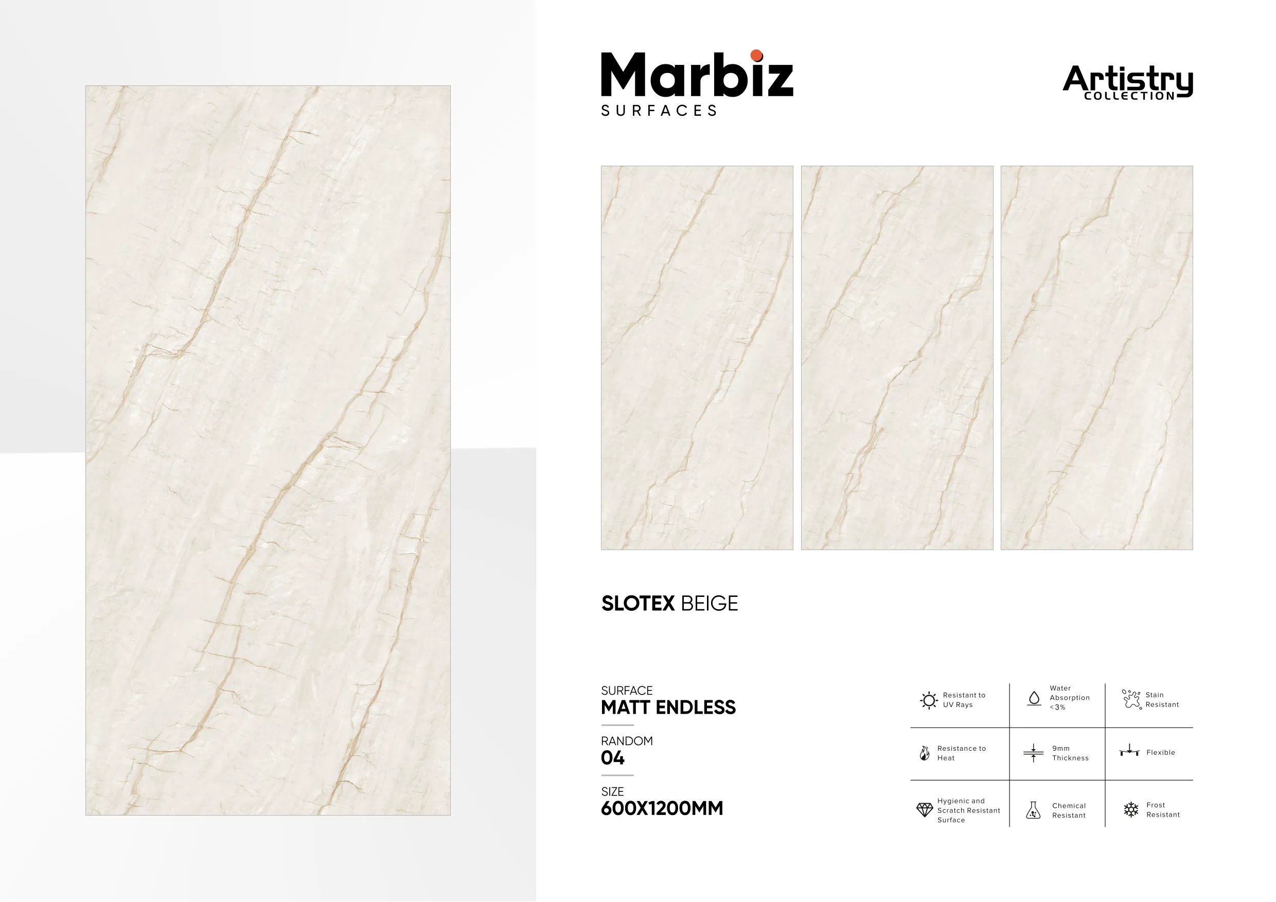 Artistry 600x1200mm Matt Endless - Design 47 - 600x1200mm Matt