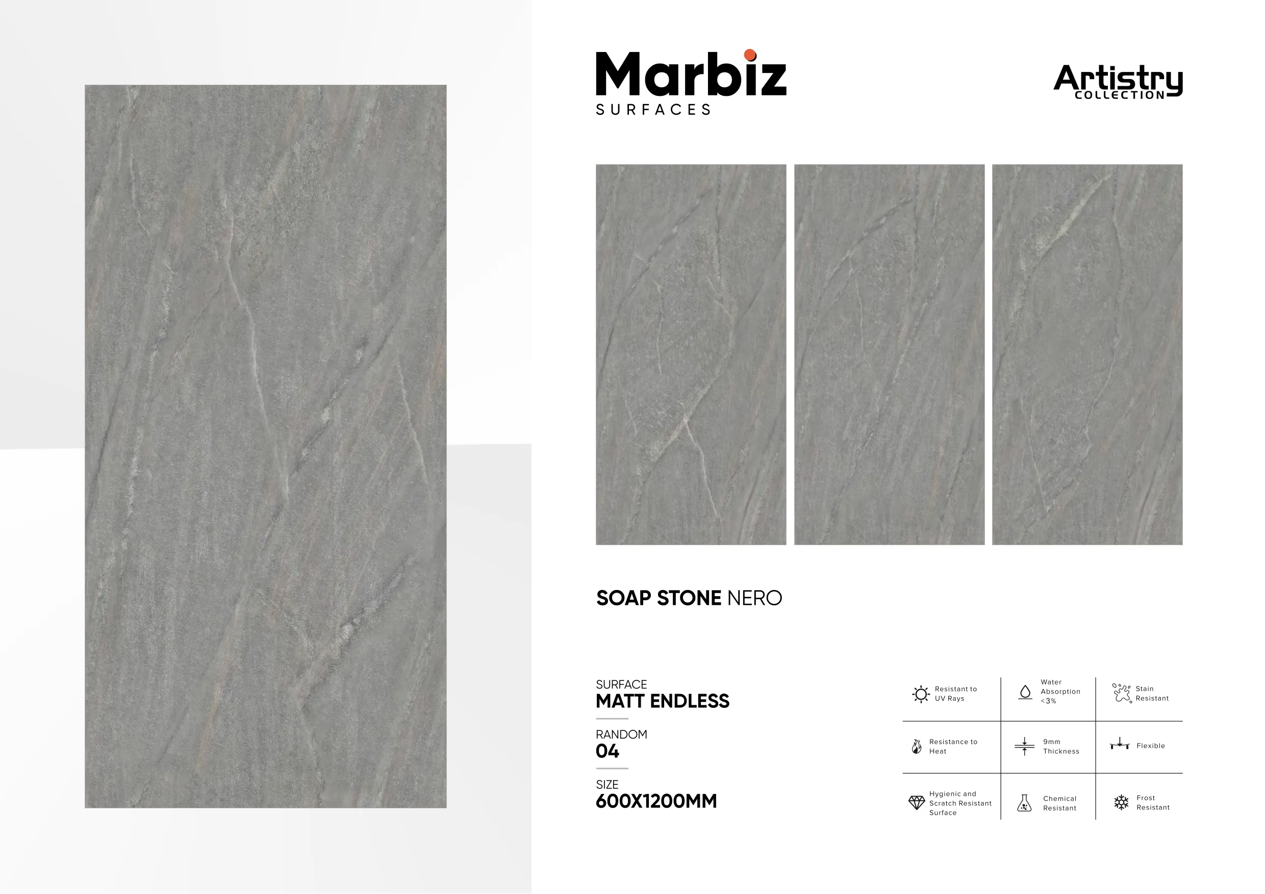Artistry 600x1200mm Matt Endless - Design 49 - 600x1200mm Matt