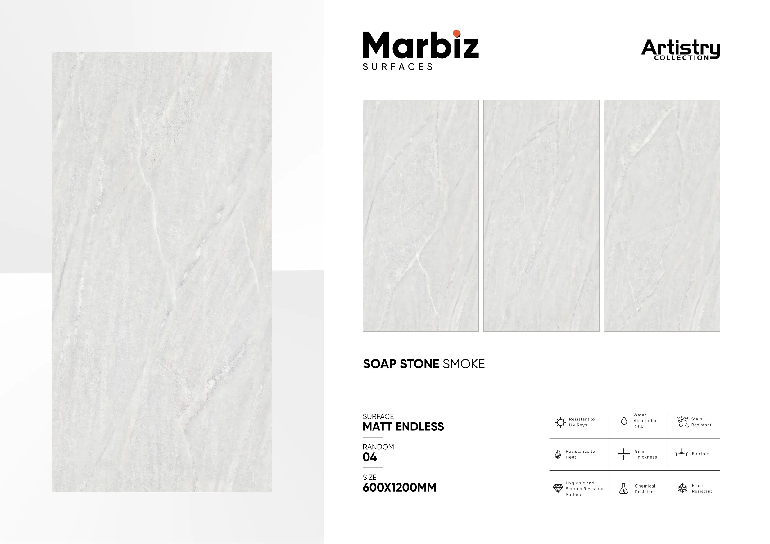 Artistry 600x1200mm Matt Endless - Design 50 - 600x1200mm Matt