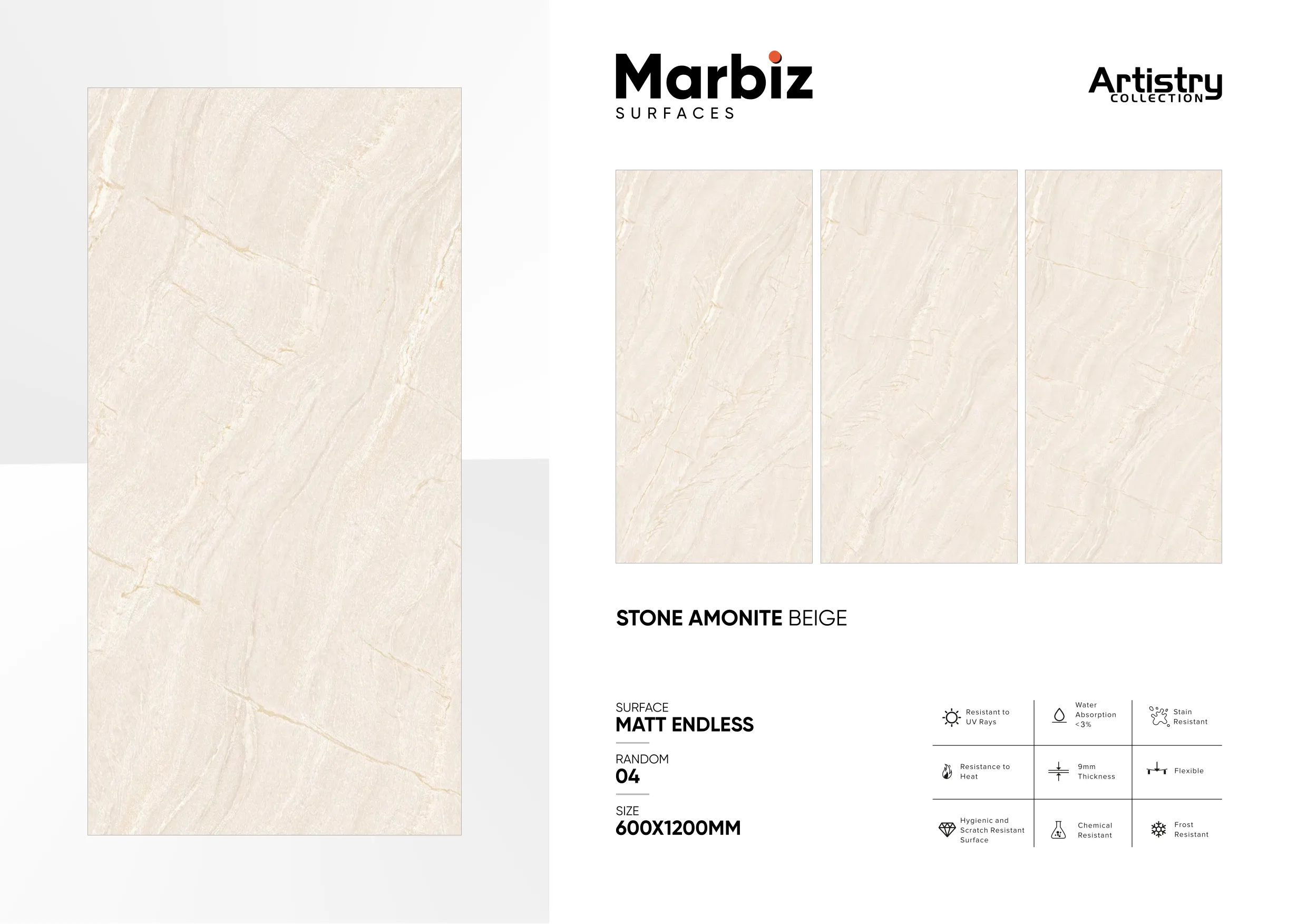 Artistry 600x1200mm Matt Endless - Design 54 - 600x1200mm Matt