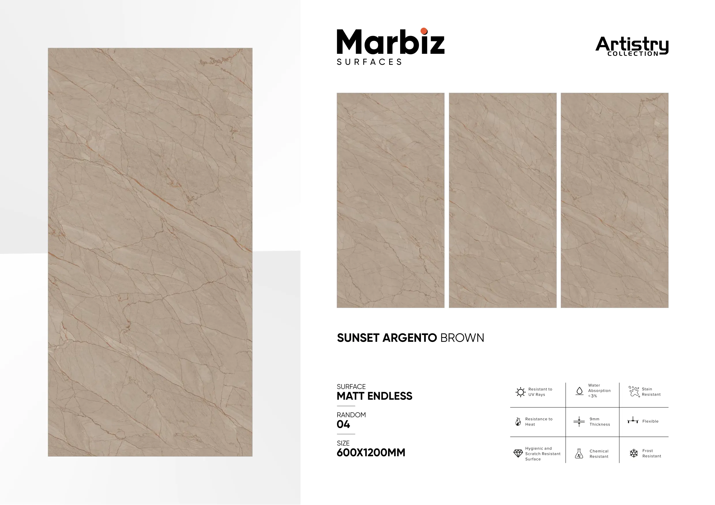 Artistry 600x1200mm Matt Endless - Design 55 - 600x1200mm Matt