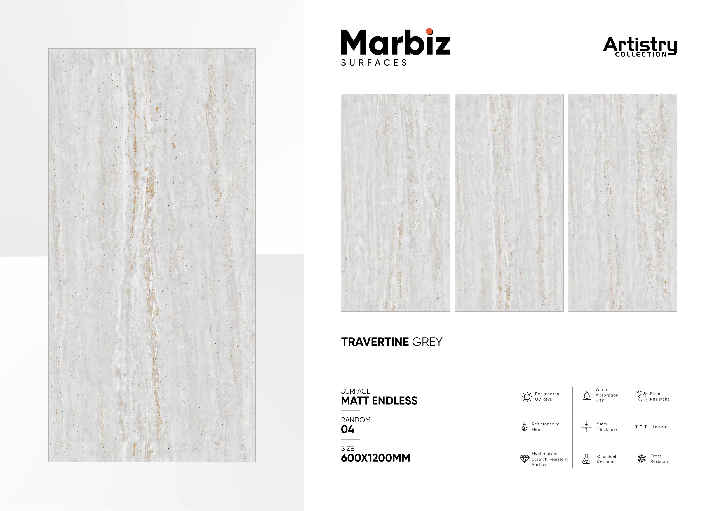 Artistry 600x1200mm Matt Endless - Design 61 - 600x1200mm Matt