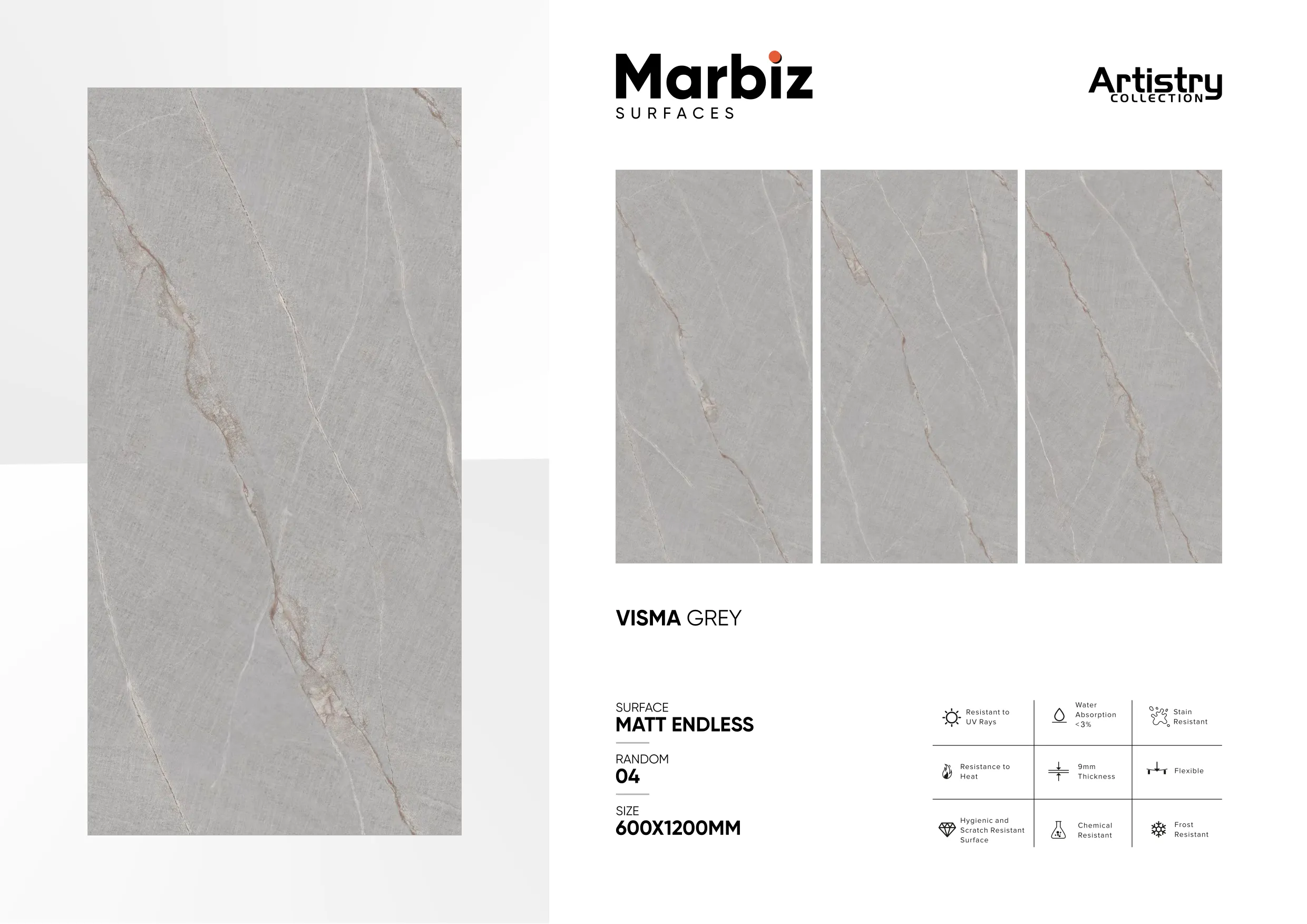 Artistry 600x1200mm Matt Endless - Design 62 - 600x1200mm Matt