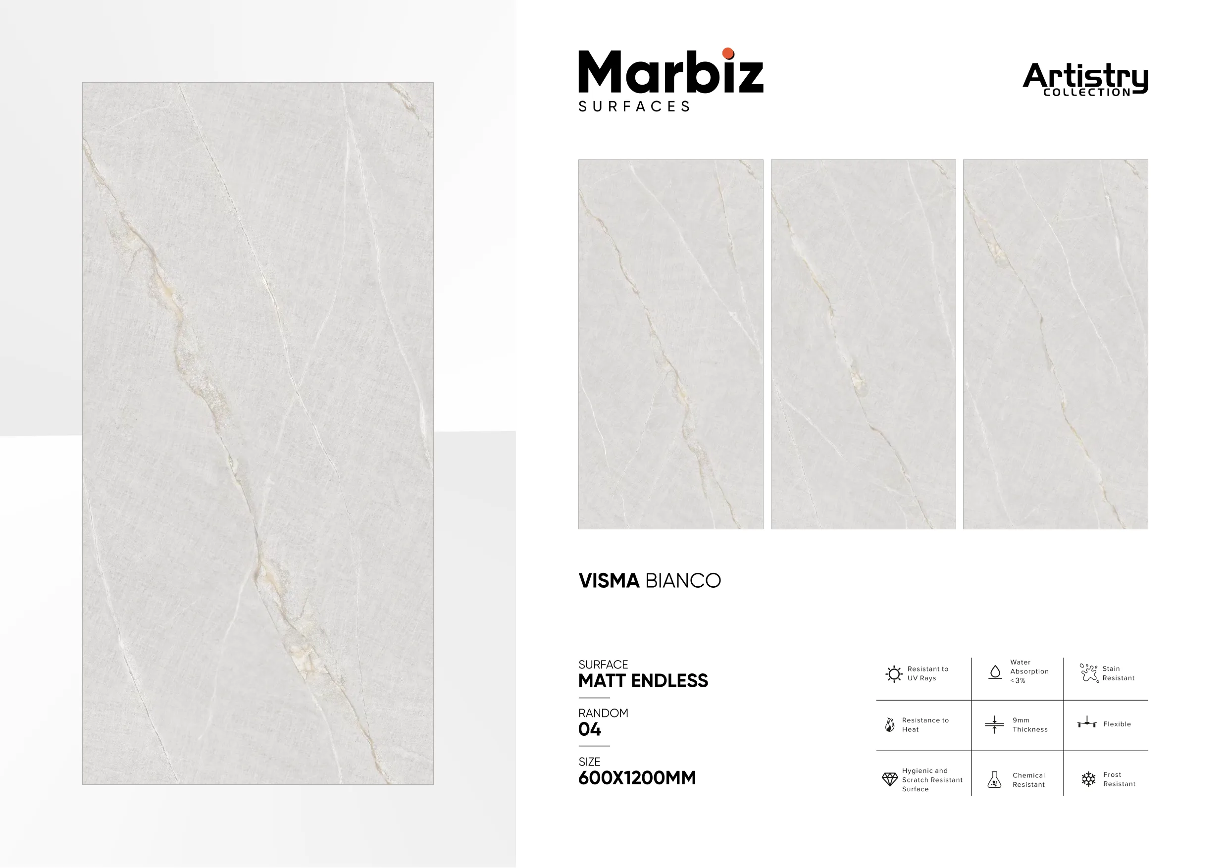 Artistry 600x1200mm Matt Endless - Design 63 - 600x1200mm Matt