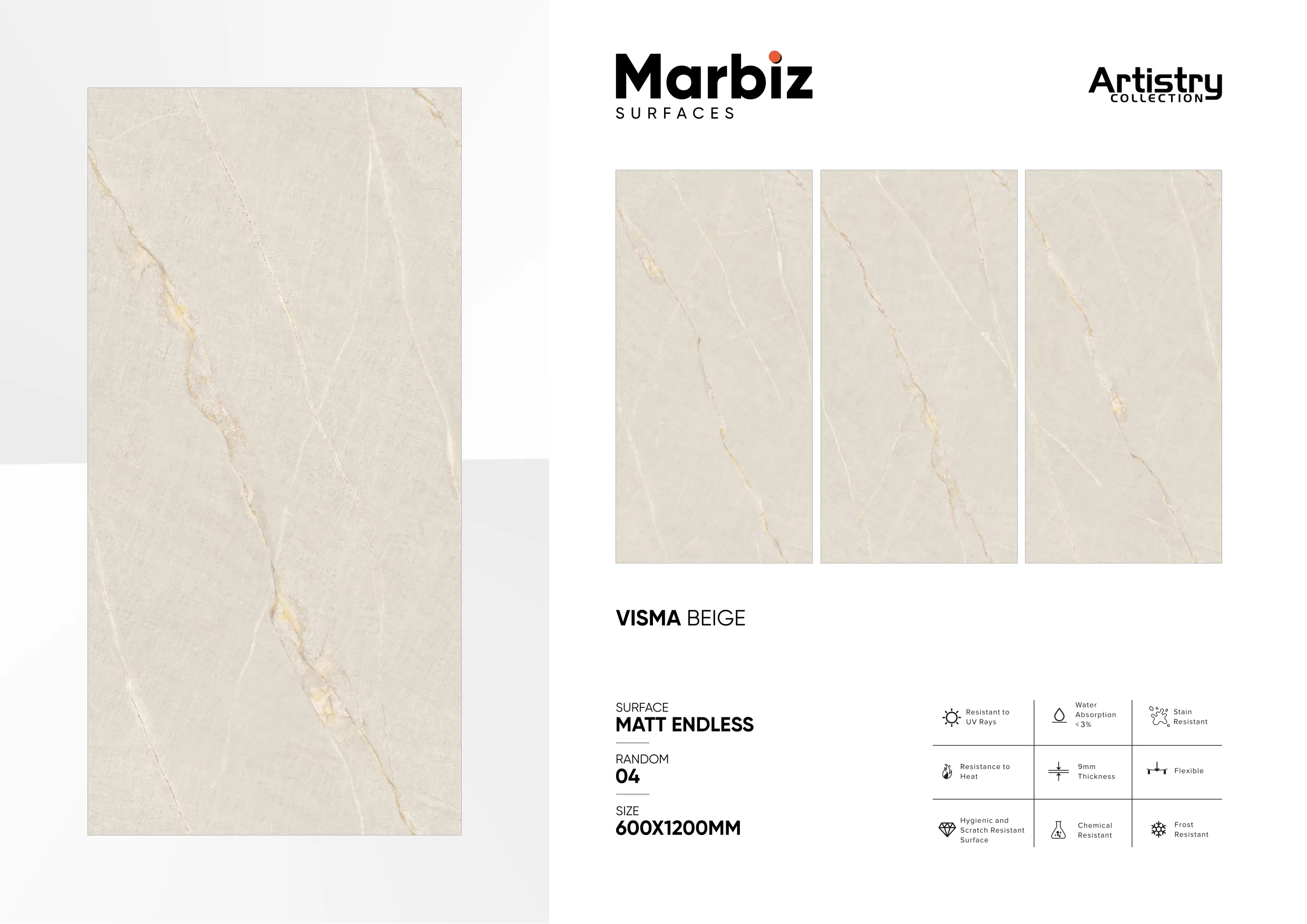 Artistry 600x1200mm Matt Endless - Design 64 - 600x1200mm Matt