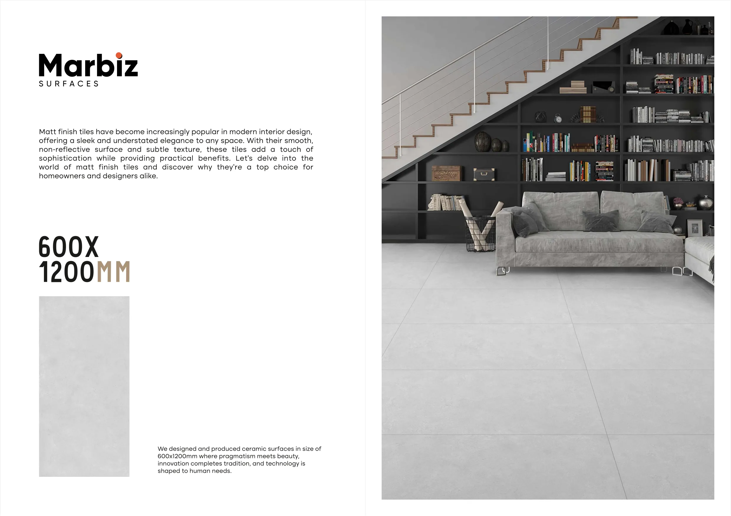 Artistry 600x1200mm Matt - Design 3 - 600x1200mm Matt