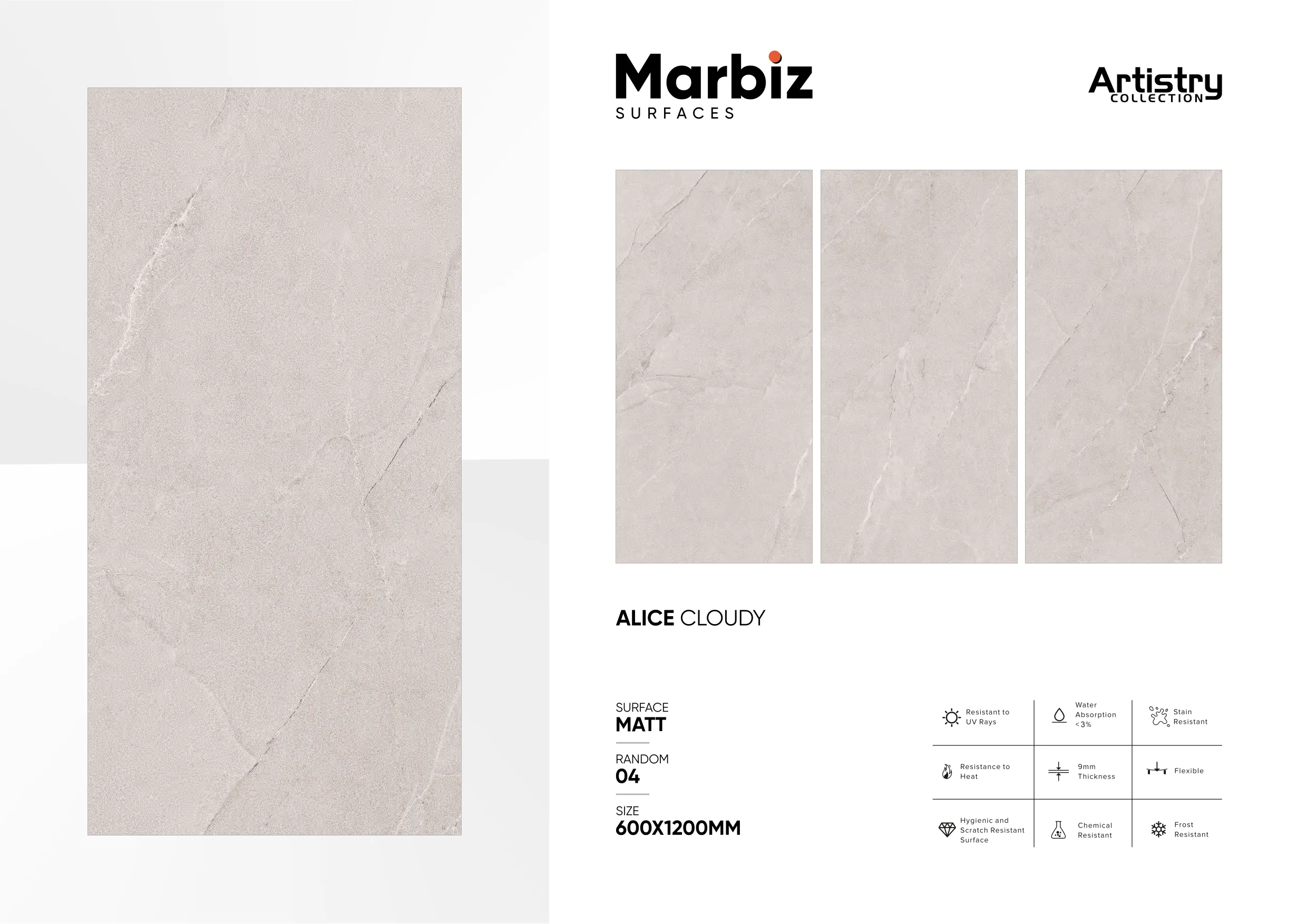 Artistry 600x1200mm Matt - Design 6 - 600x1200mm Matt