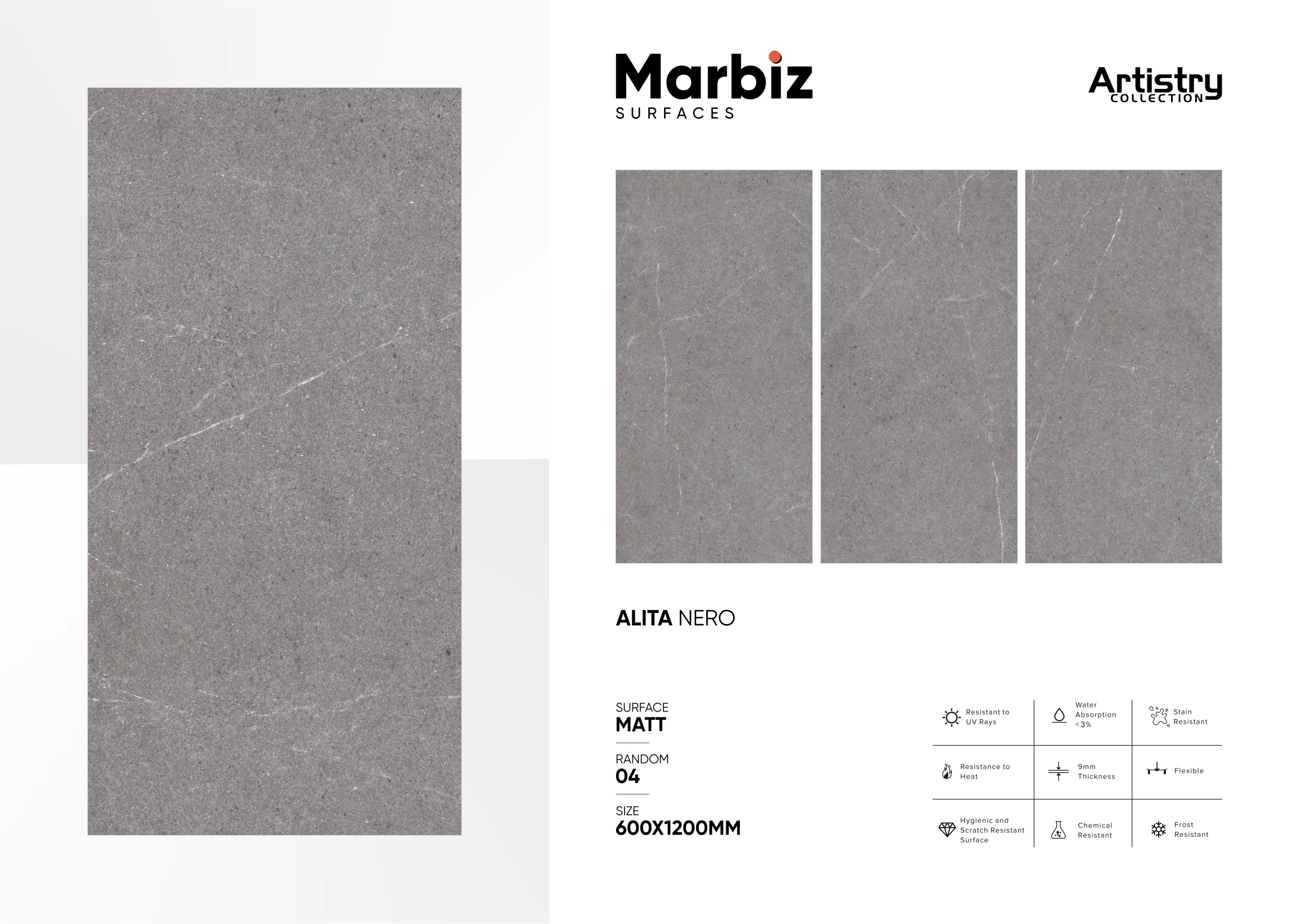 Artistry 600x1200mm Matt - Design 9 - 600x1200mm Matt