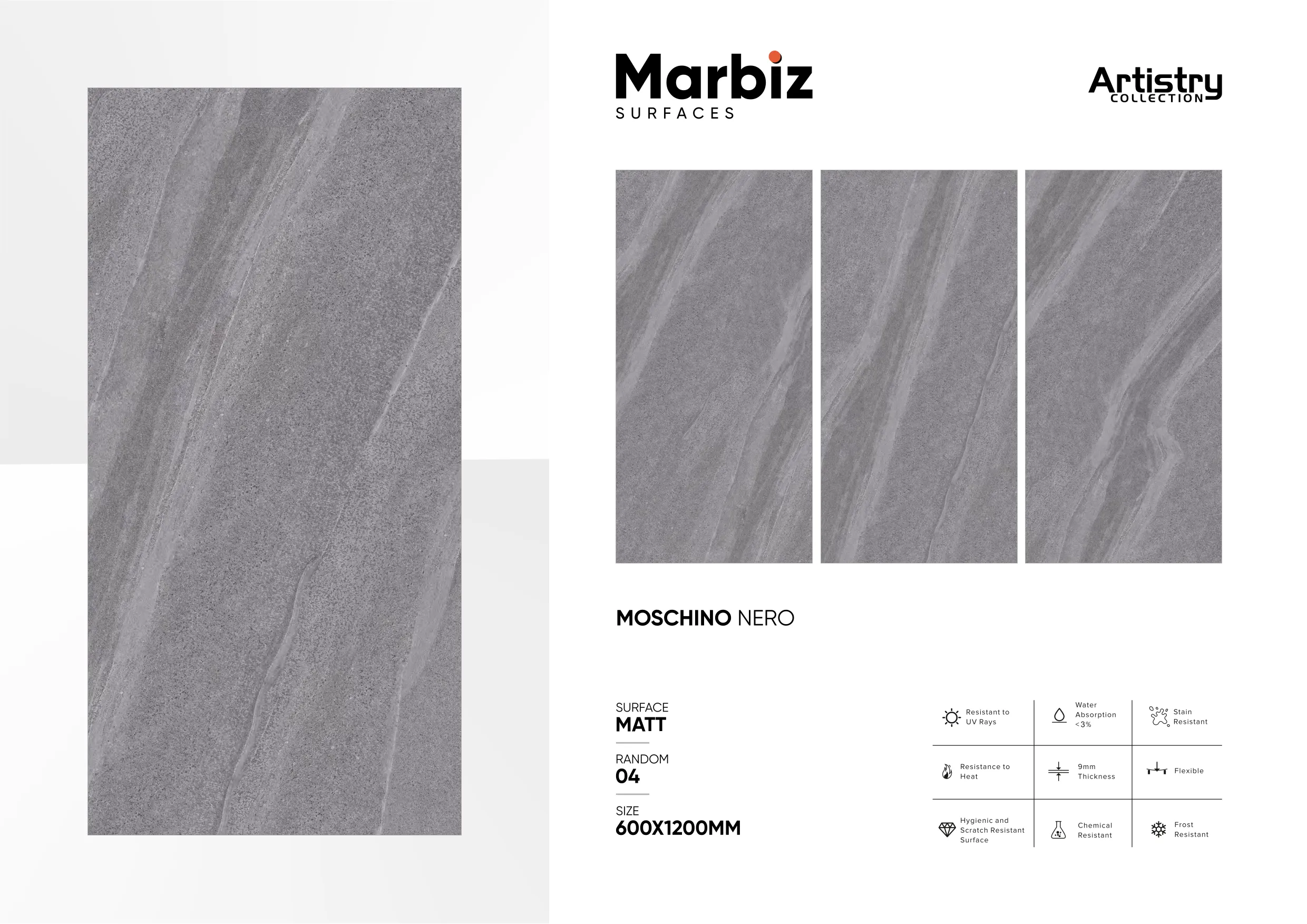 Artistry 600x1200mm Matt - Design 105 - 600x1200mm Matt