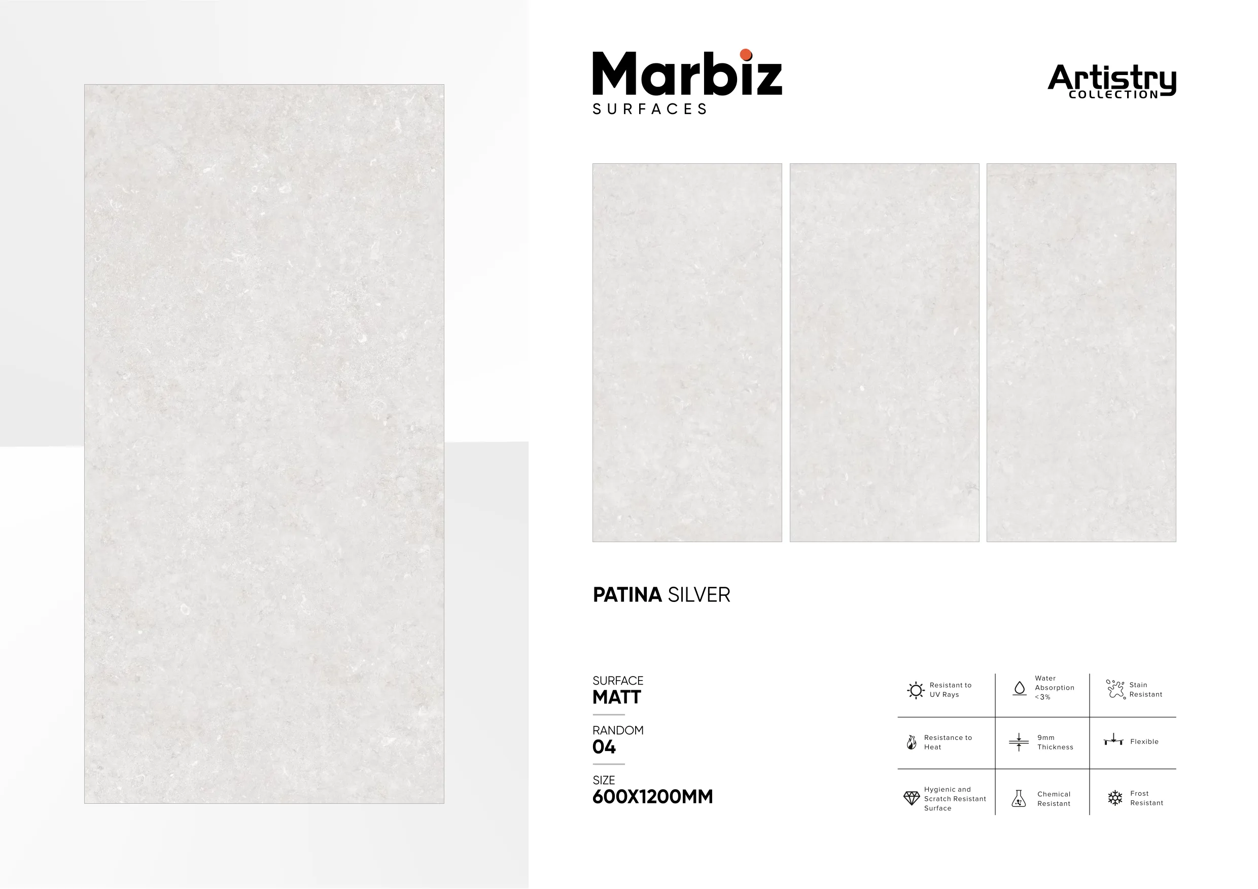 Artistry 600x1200mm Matt - Design 111 - 600x1200mm Matt