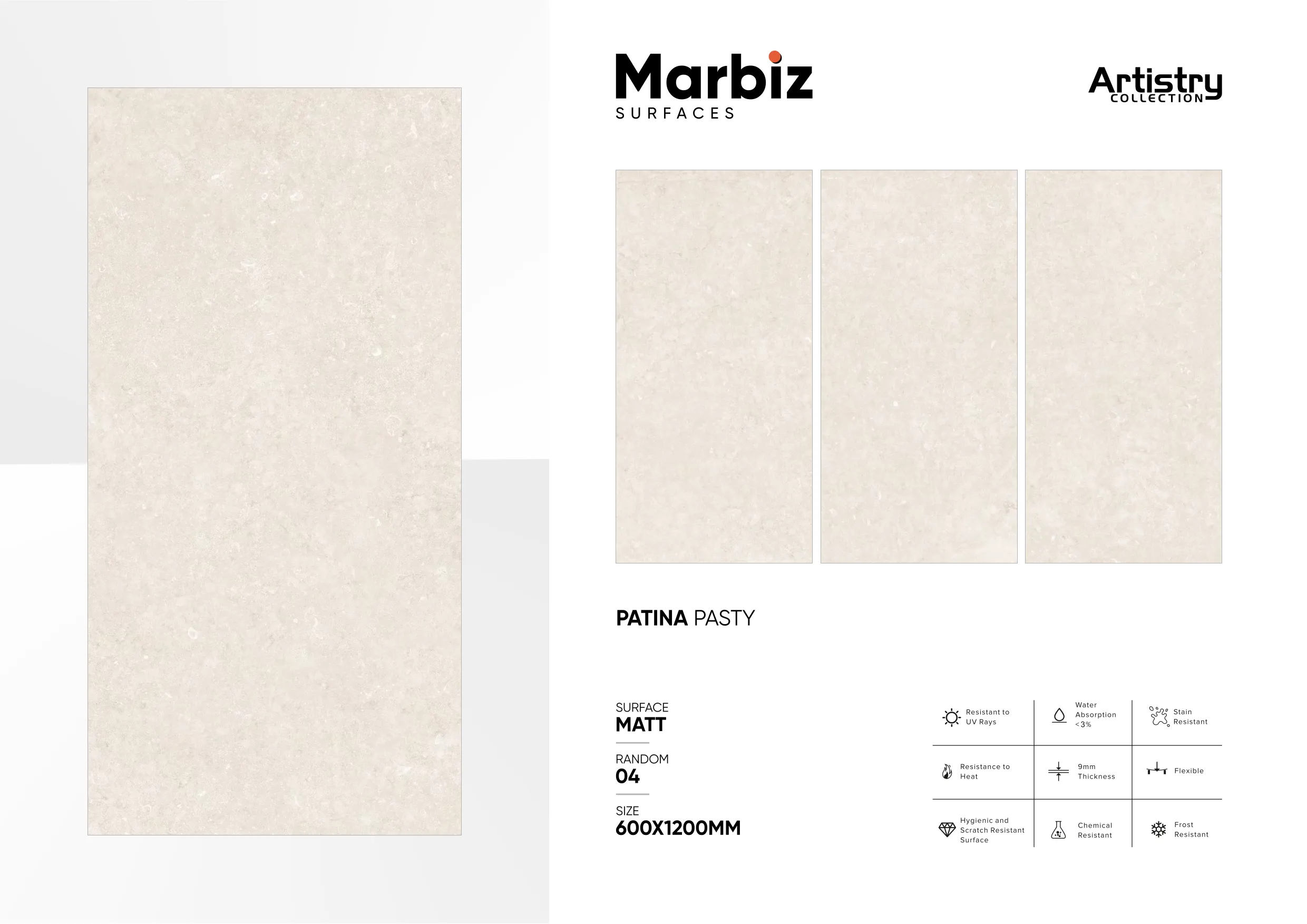 Artistry 600x1200mm Matt - Design 113 - 600x1200mm Matt