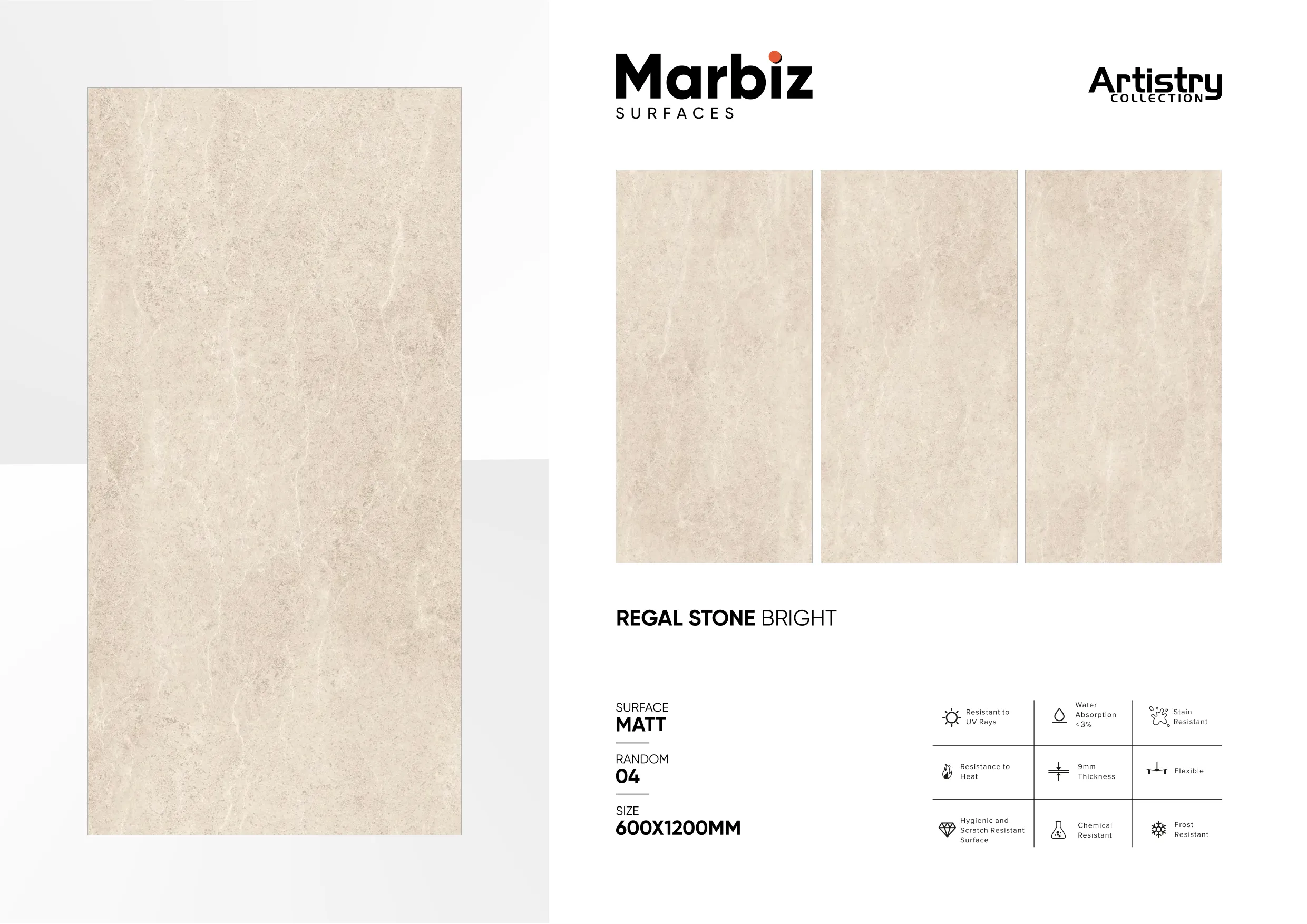 Artistry 600x1200mm Matt - Design 118 - 600x1200mm Matt