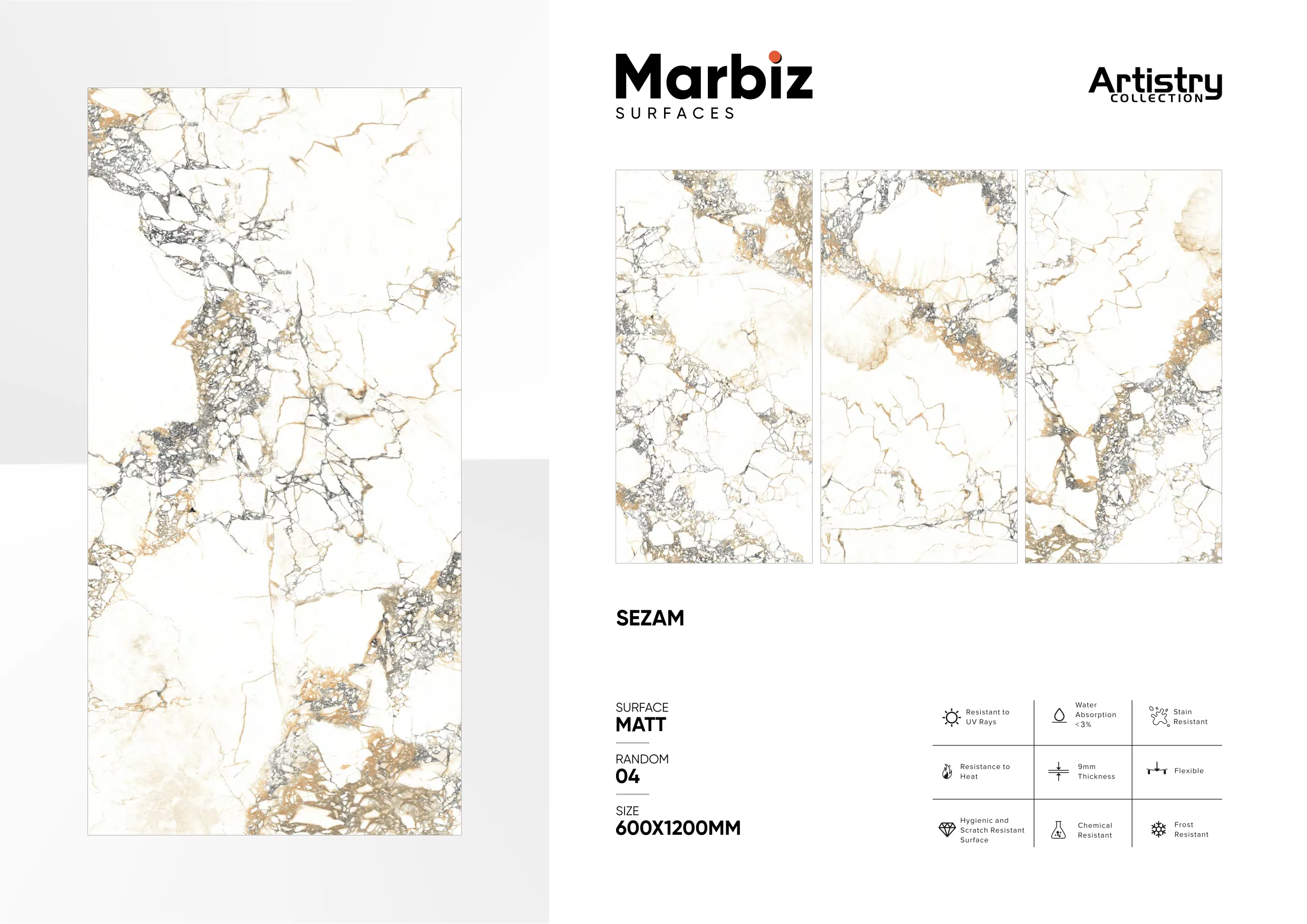 Artistry 600x1200mm Matt - Design 129 - 600x1200mm Matt