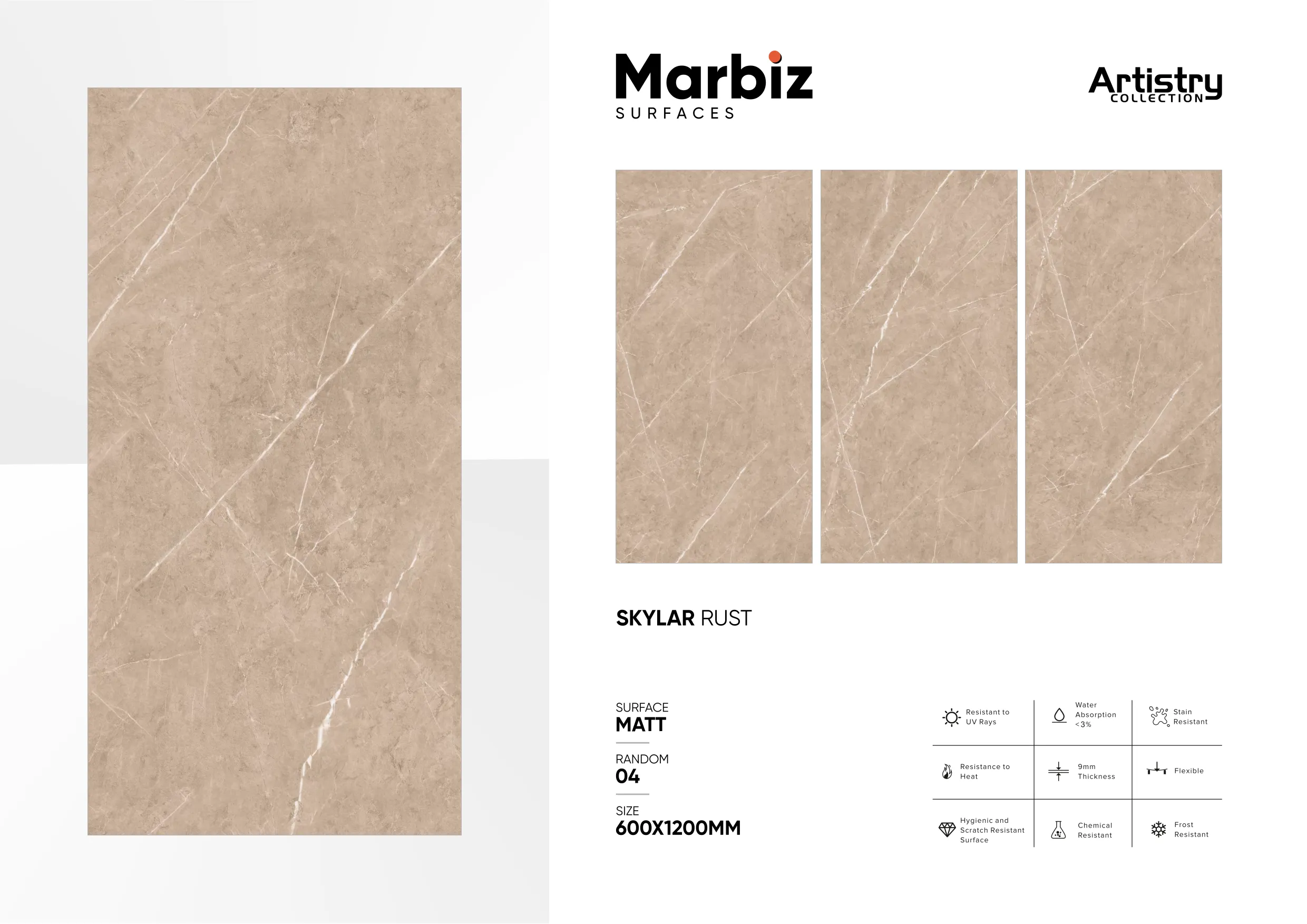 Artistry 600x1200mm Matt - Design 132 - 600x1200mm Matt