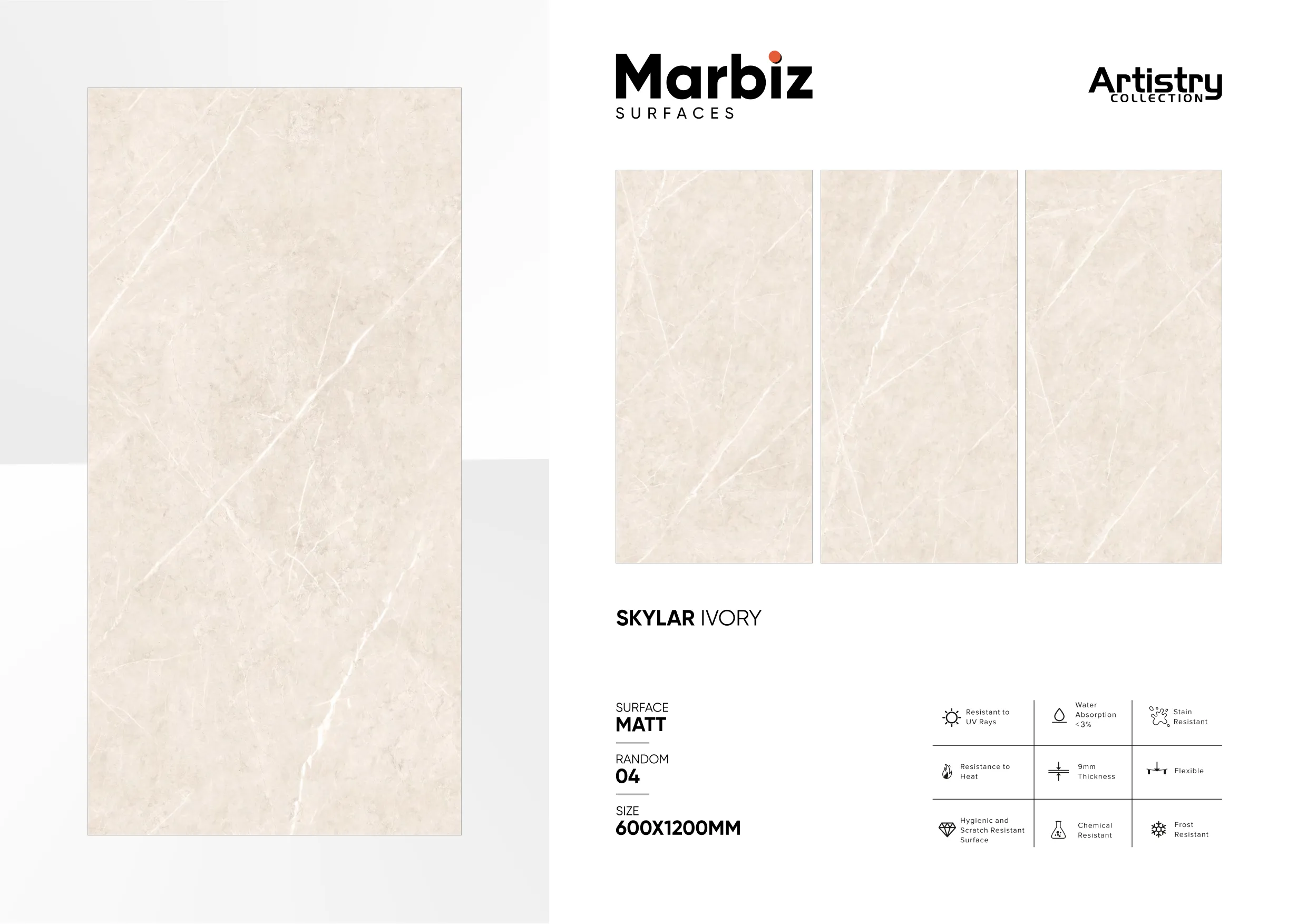 Artistry 600x1200mm Matt - Design 133 - 600x1200mm Matt