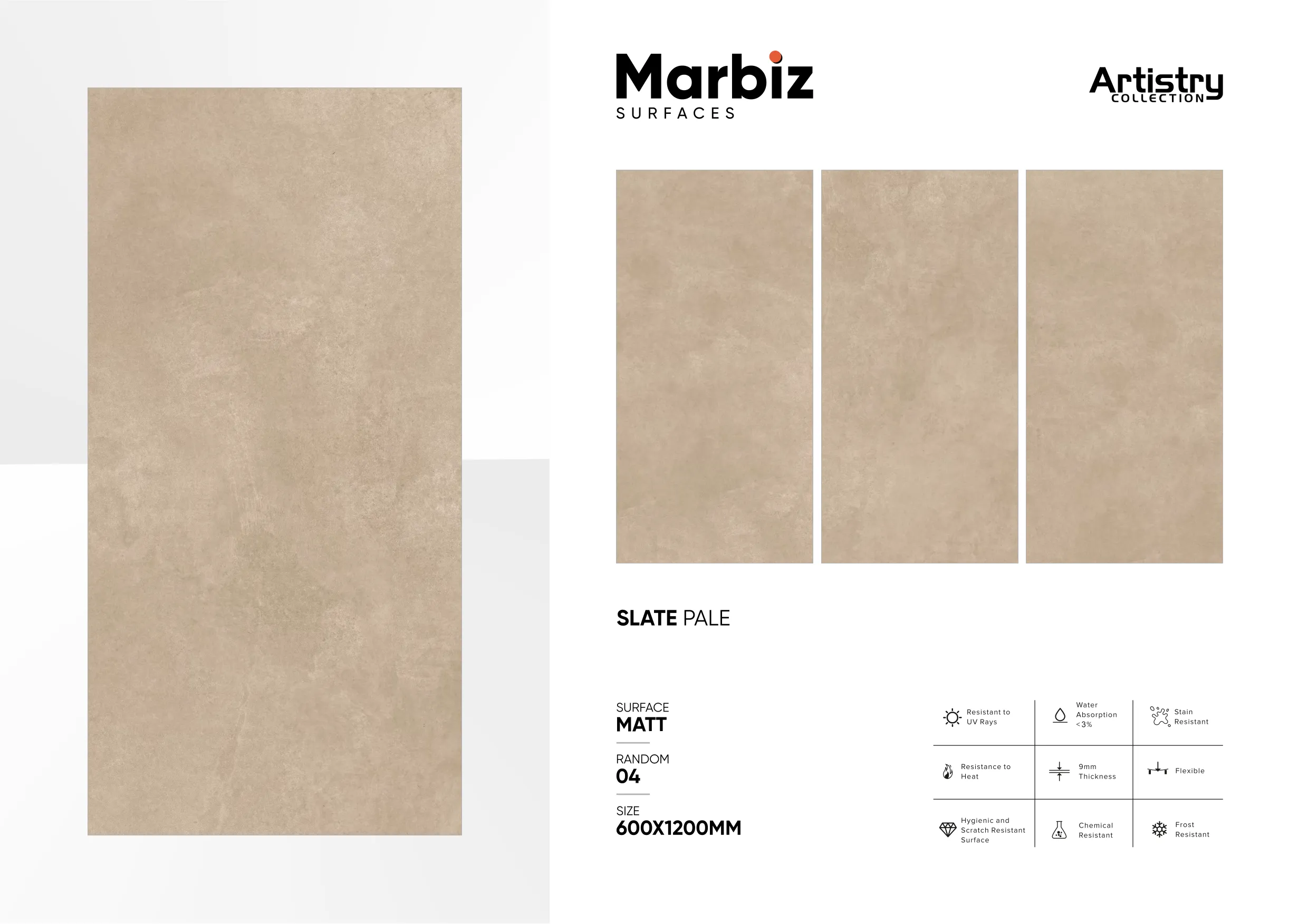 Artistry 600x1200mm Matt - Design 135 - 600x1200mm Matt