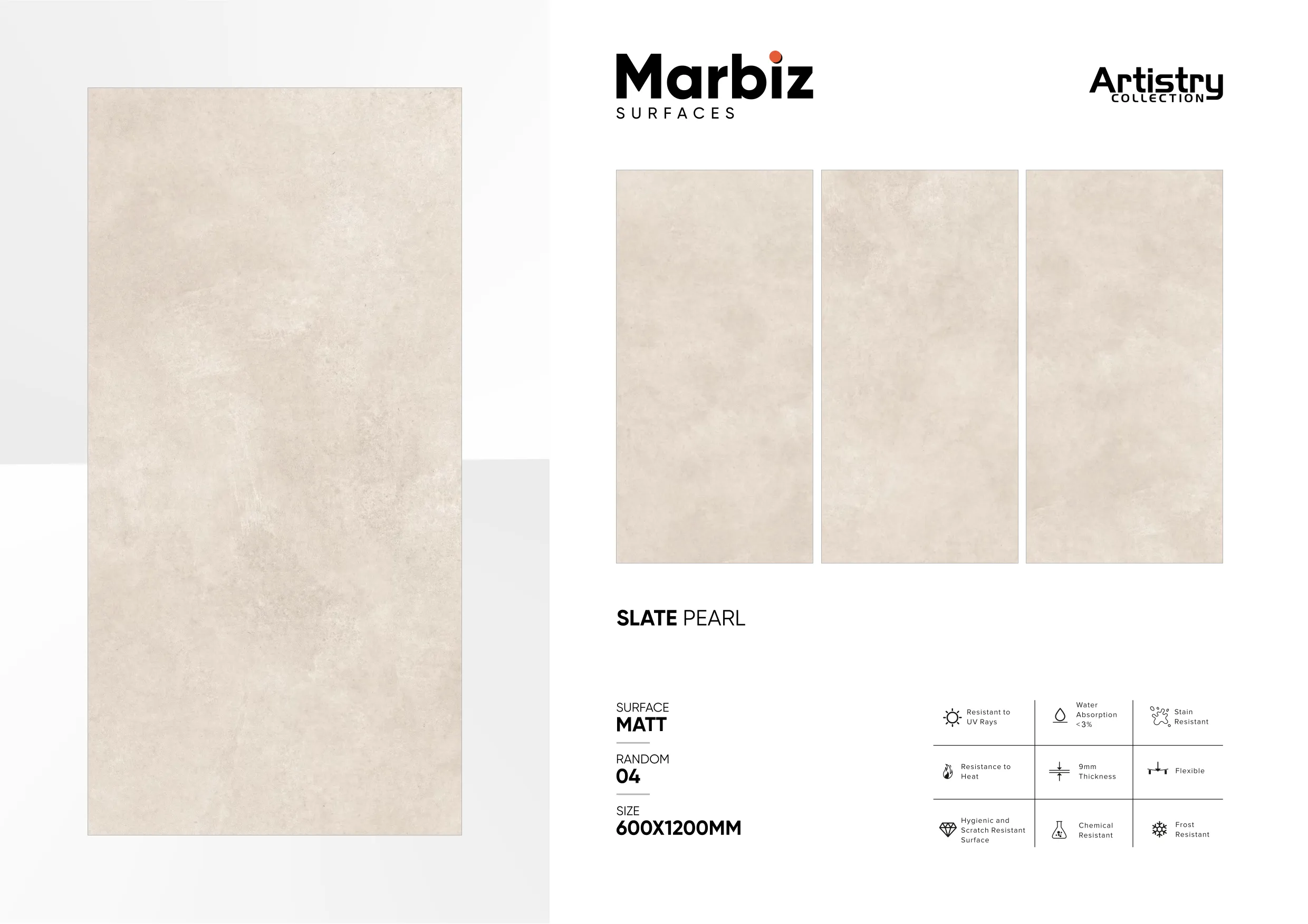 Artistry 600x1200mm Matt - Design 136 - 600x1200mm Matt