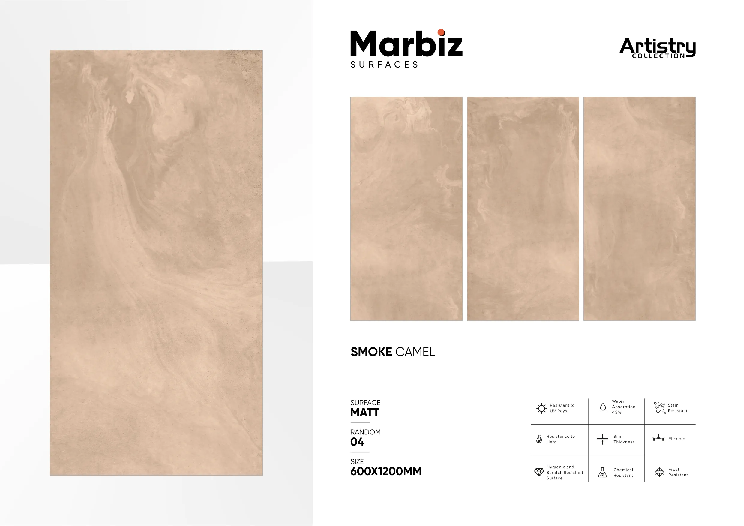 Artistry 600x1200mm Matt - Design 140 - 600x1200mm Matt