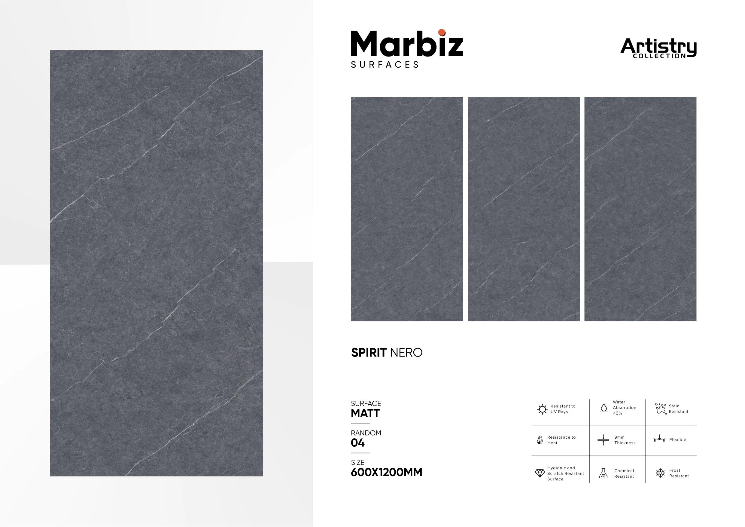 Artistry 600x1200mm Matt - Design 142 - 600x1200mm Matt