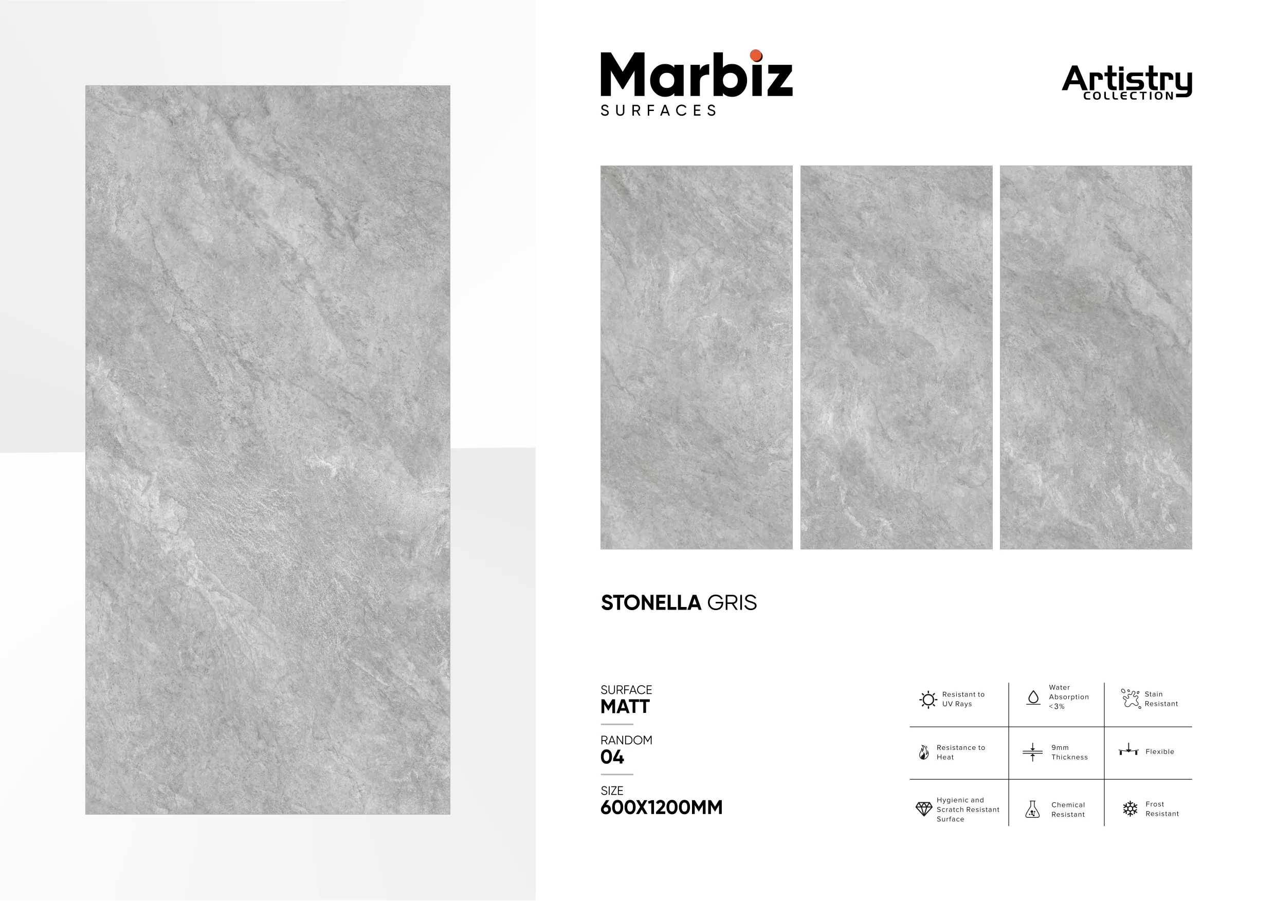 Artistry 600x1200mm Matt - Design 143 - 600x1200mm Matt