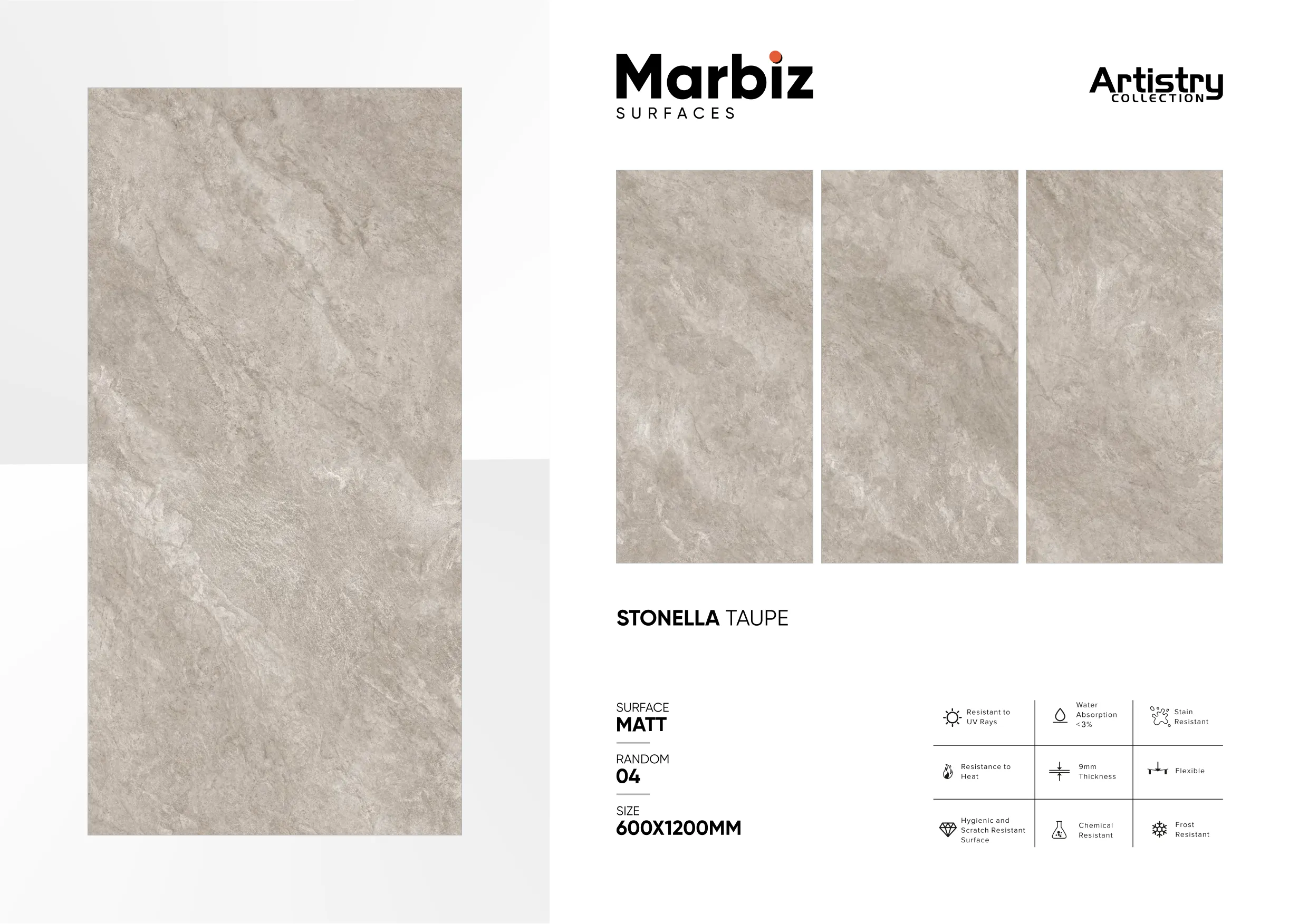 Artistry 600x1200mm Matt - Design 144 - 600x1200mm Matt