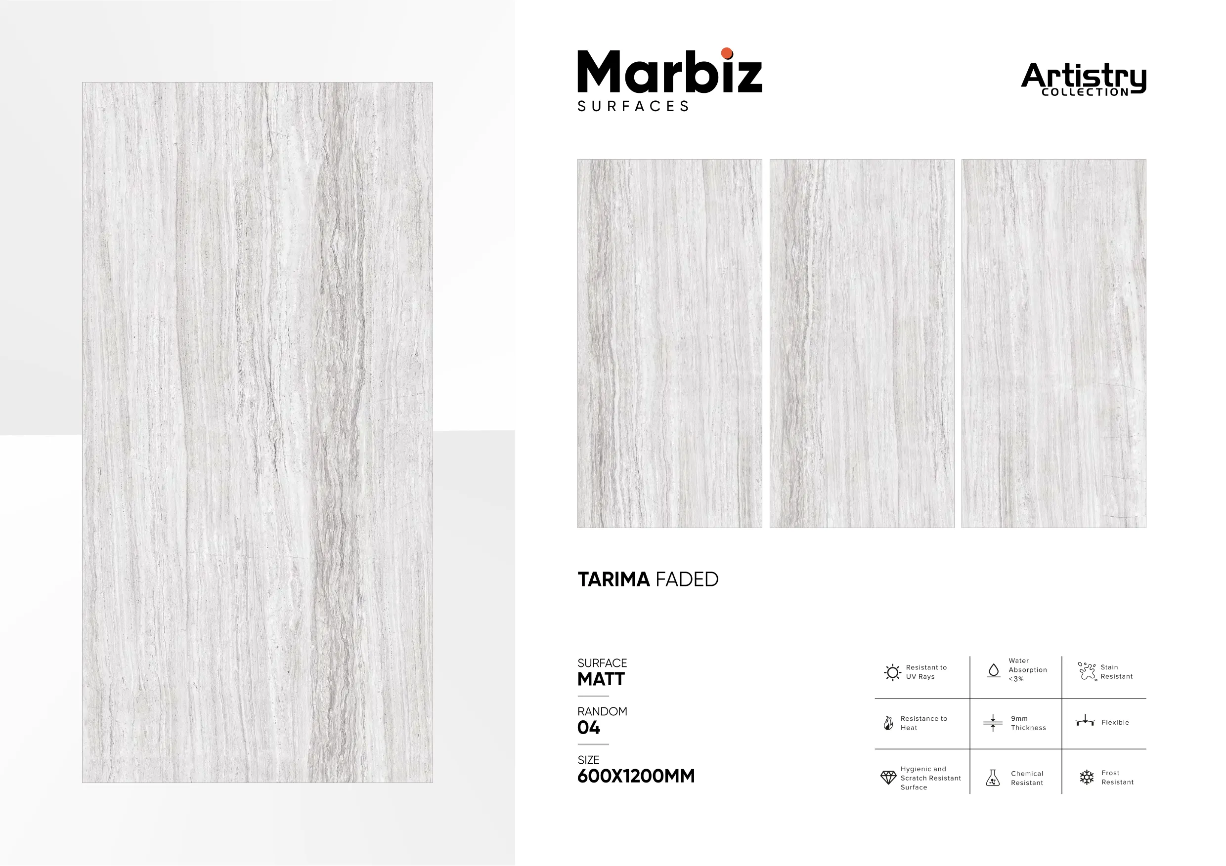 Artistry 600x1200mm Matt - Design 145 - 600x1200mm Matt