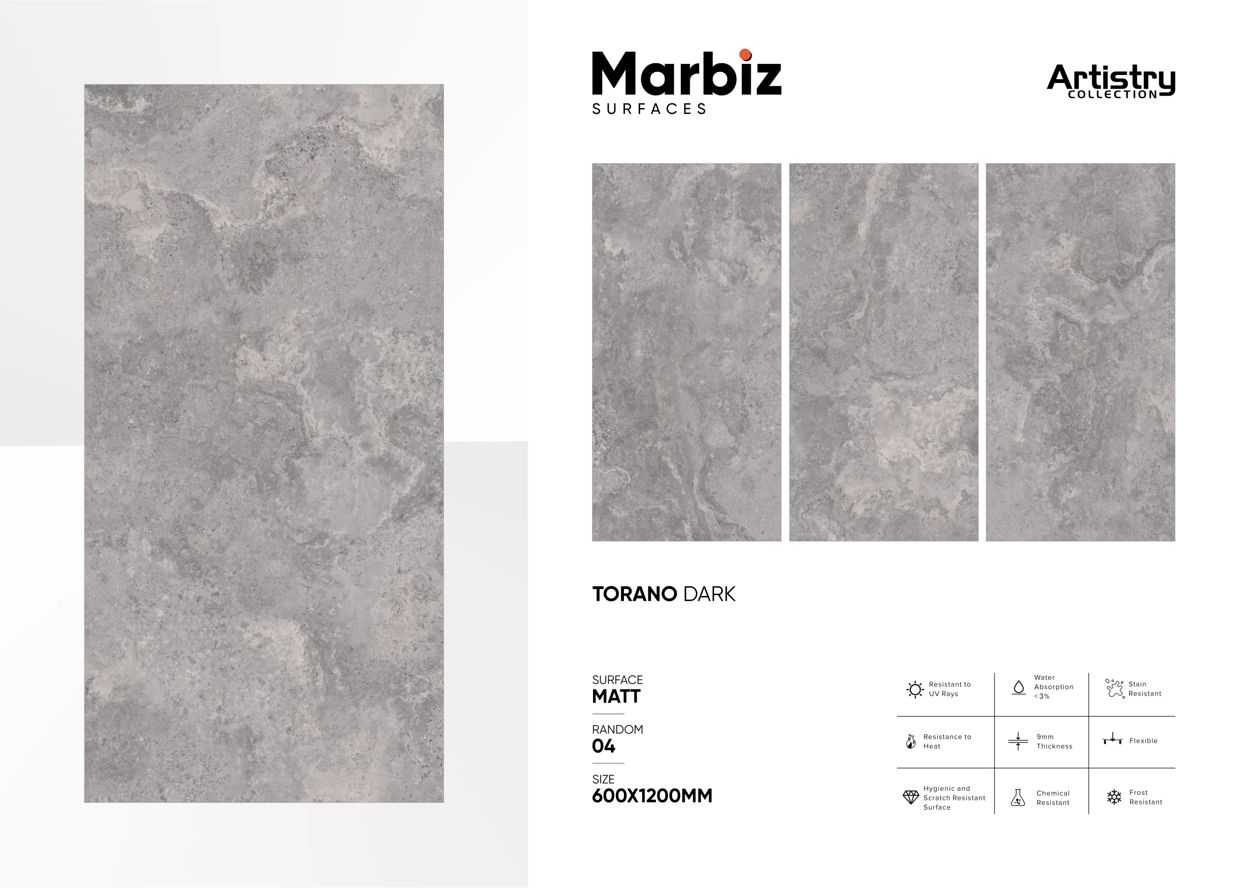 Artistry 600x1200mm Matt - Design 150 - 600x1200mm Matt