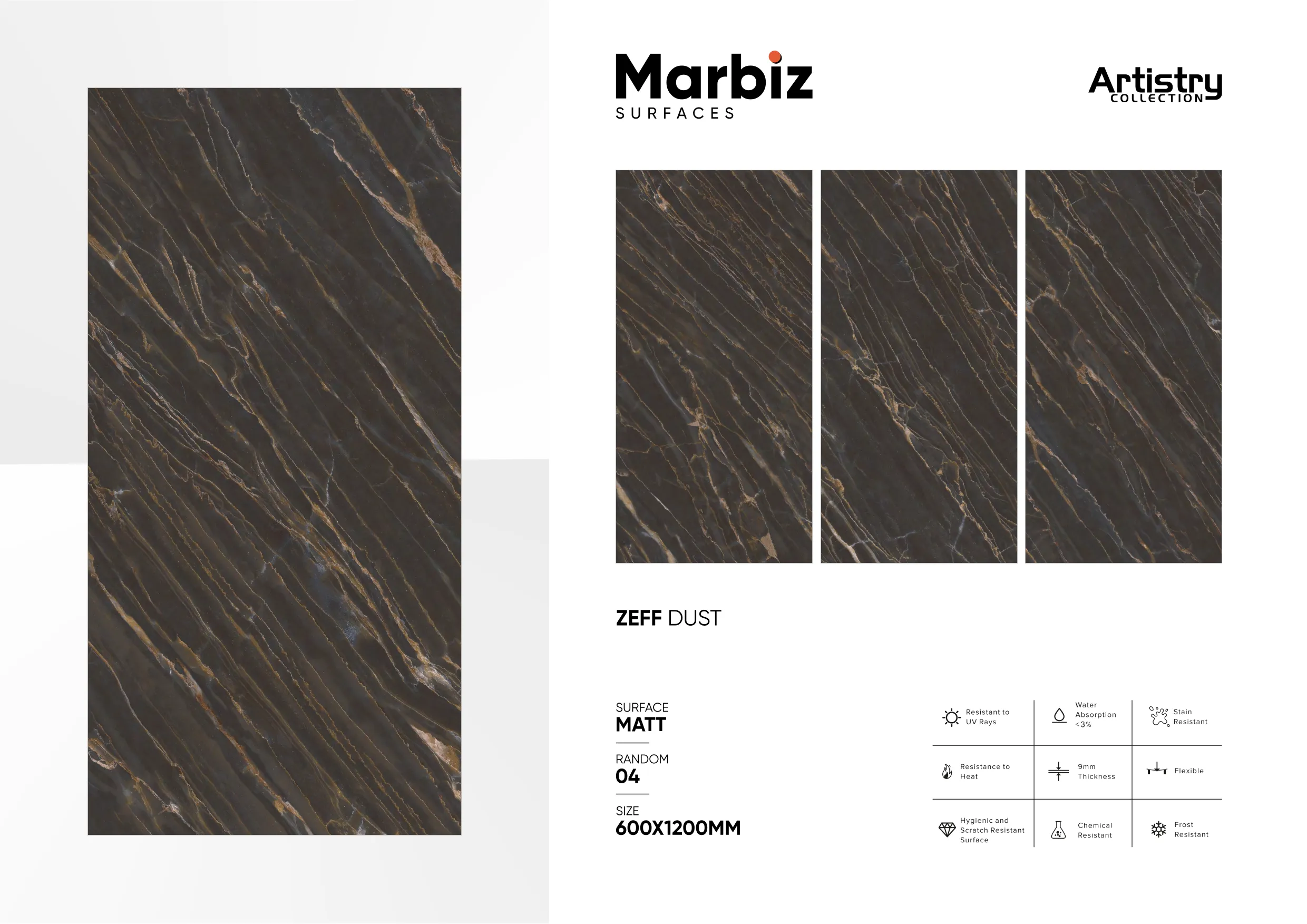Artistry 600x1200mm Matt - Design 157 - 600x1200mm Matt