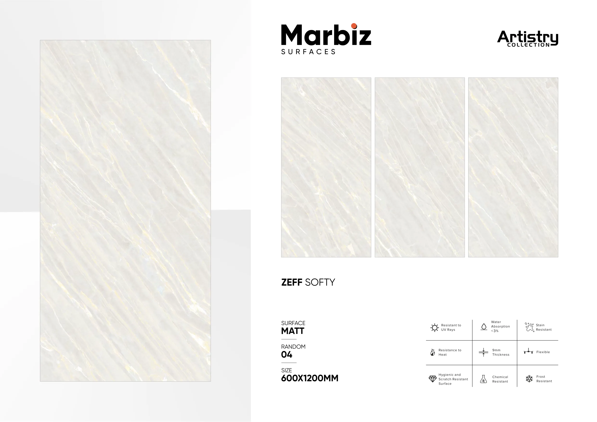 Artistry 600x1200mm Matt - Design 158 - 600x1200mm Matt