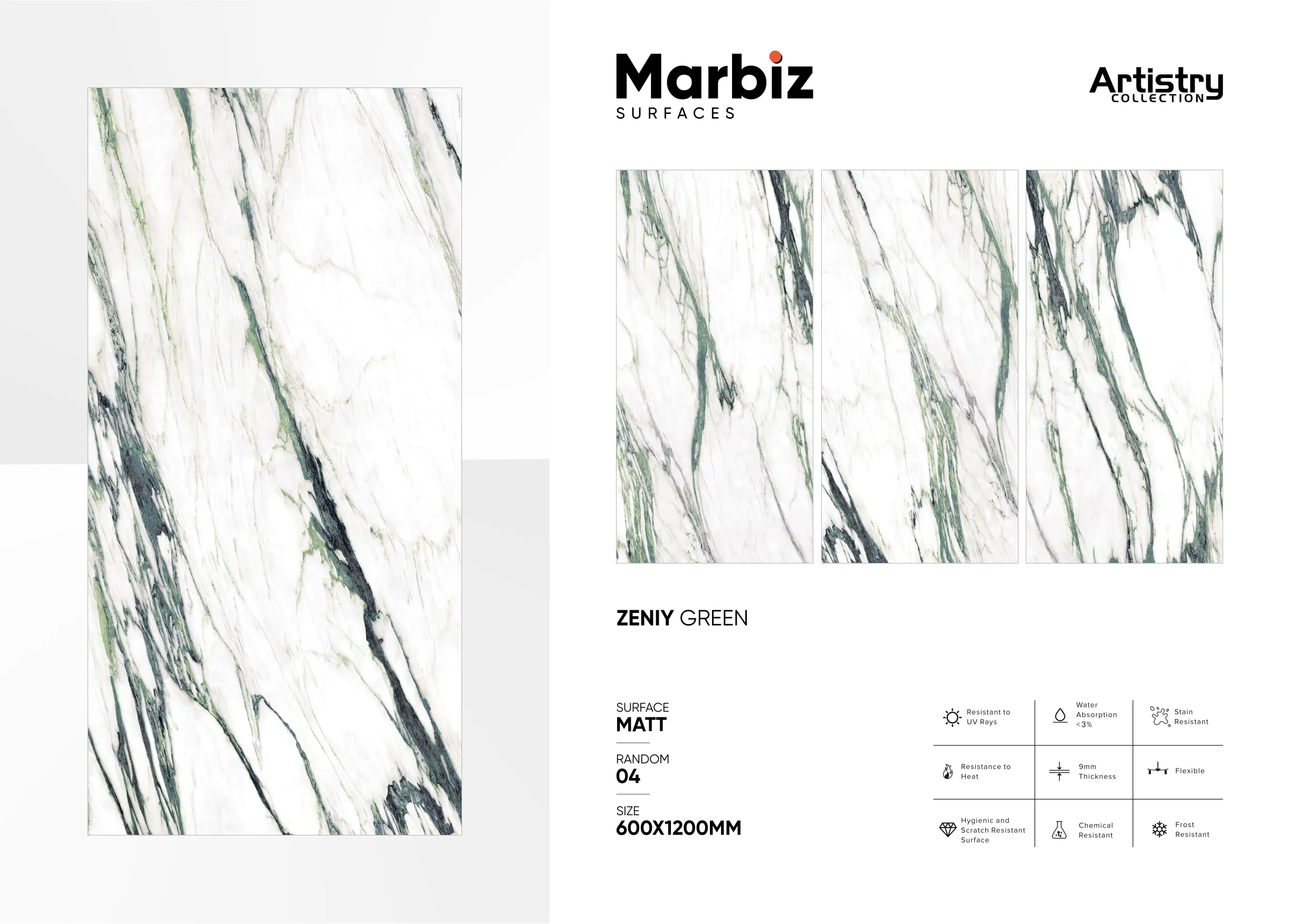Artistry 600x1200mm Matt - Design 160 - 600x1200mm Matt