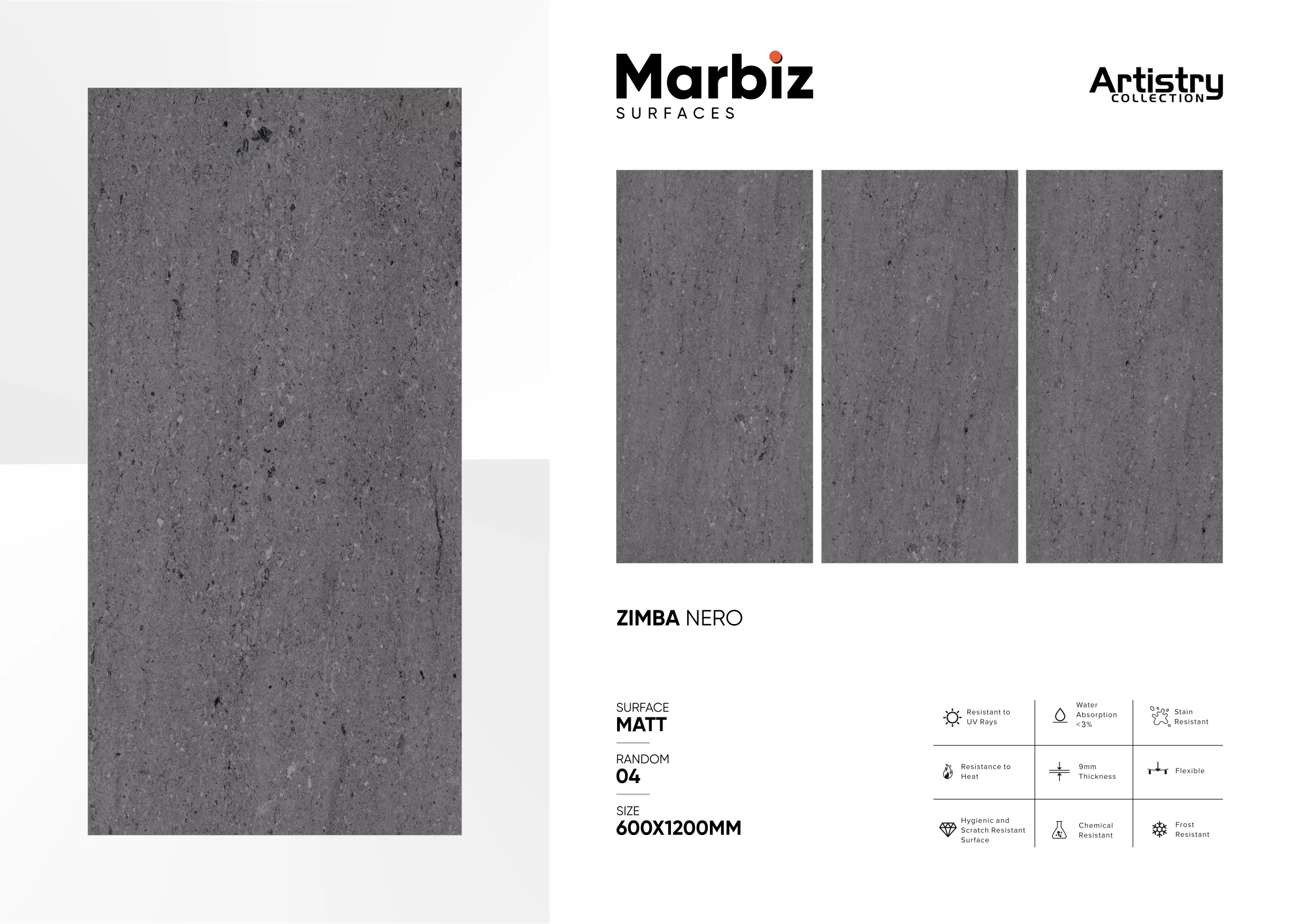 Artistry 600x1200mm Matt - Design 162 - 600x1200mm Matt