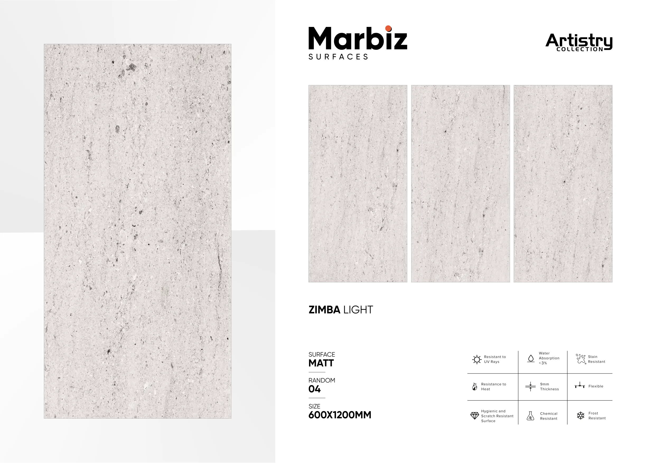 Artistry 600x1200mm Matt - Design 163 - 600x1200mm Matt