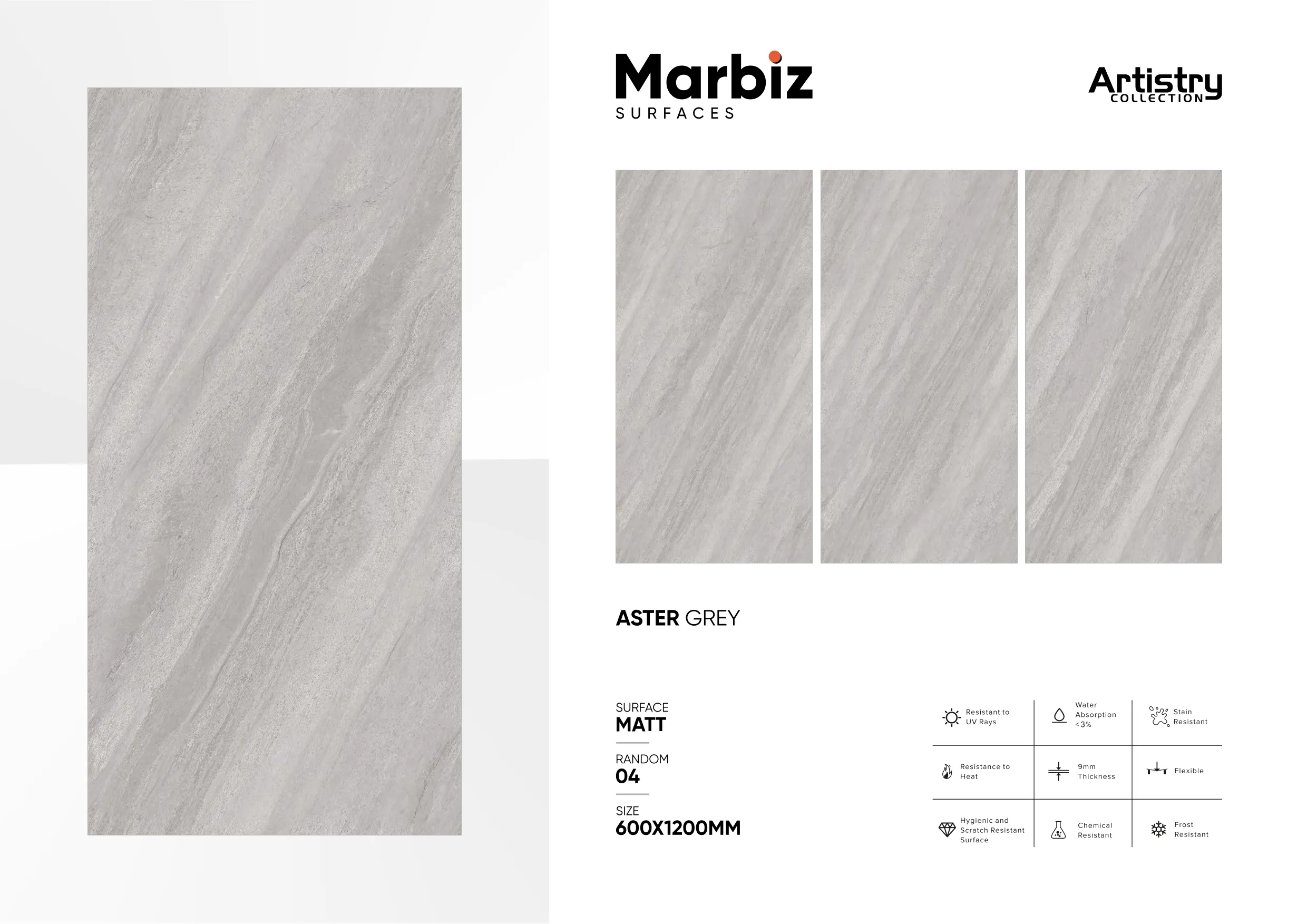 Artistry 600x1200mm Matt - Design 16 - 600x1200mm Matt