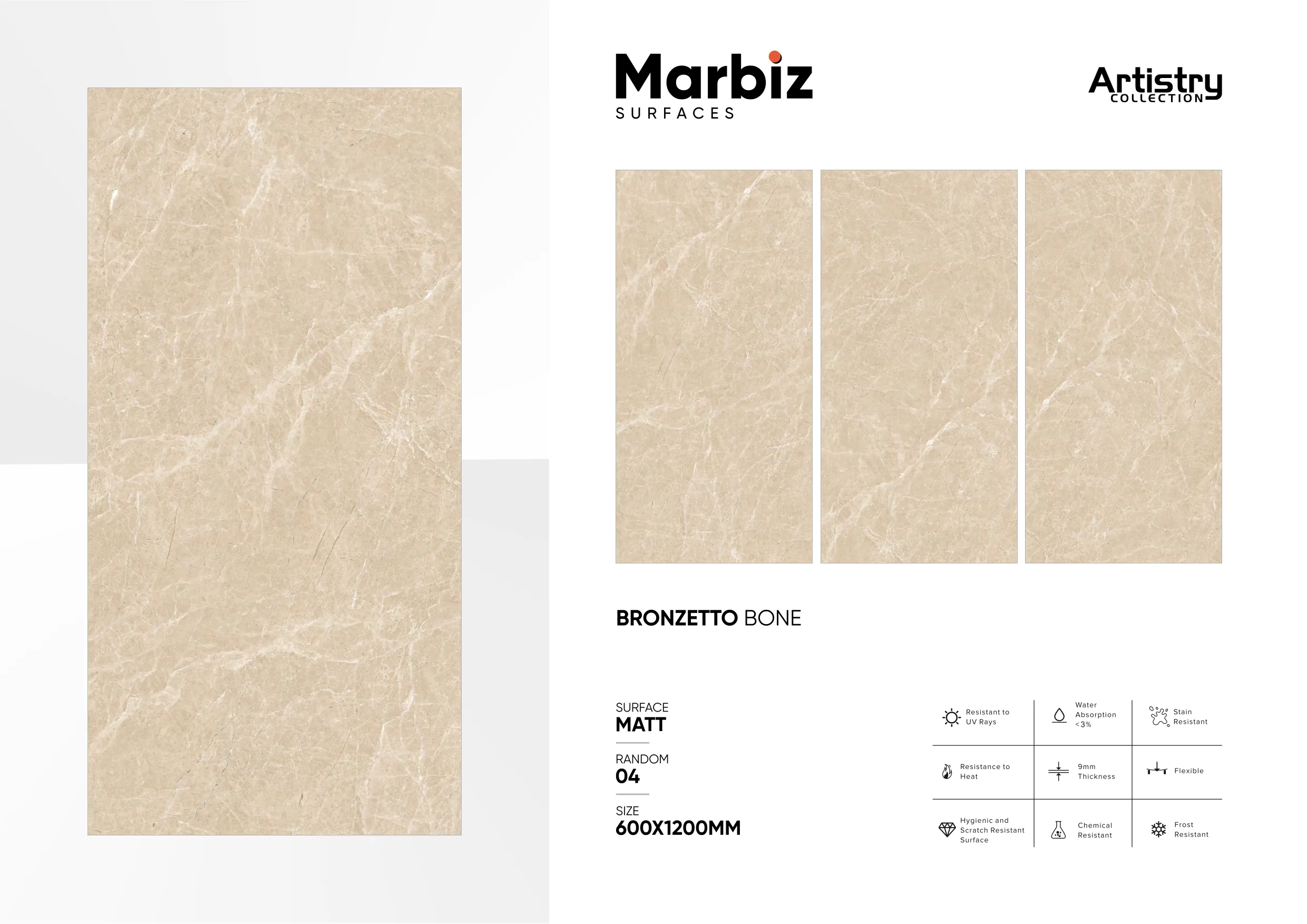 Artistry 600x1200mm Matt - Design 25 - 600x1200mm Matt