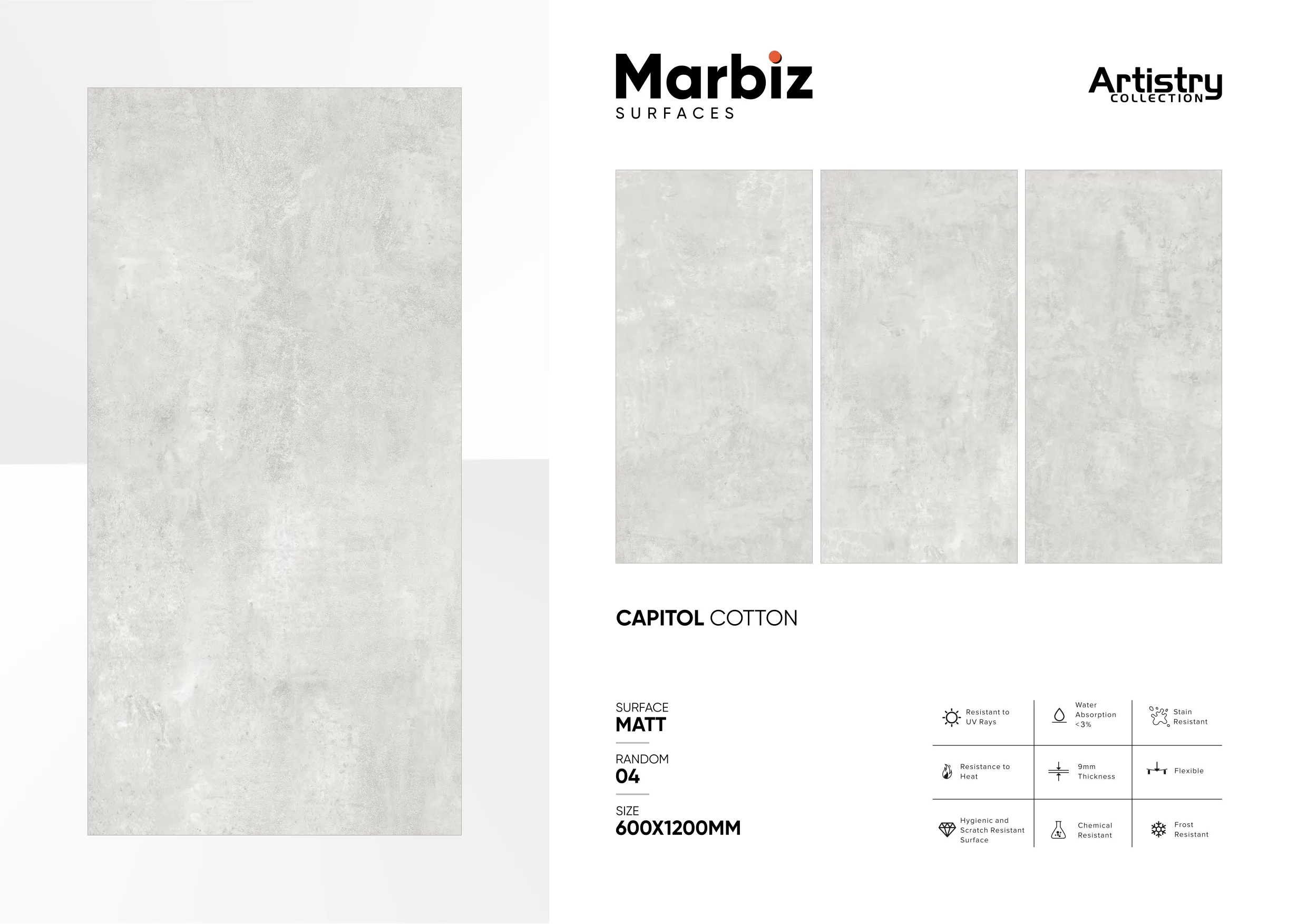 Artistry 600x1200mm Matt - Design 36 - 600x1200mm Matt